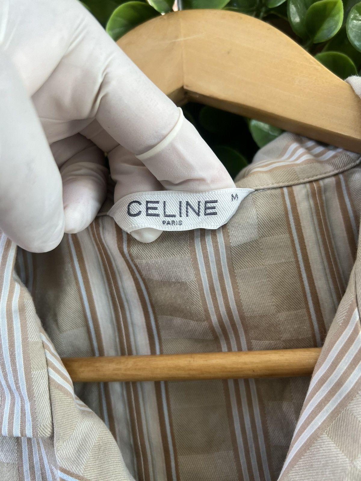 Celine × Vintage Vintage Early 90s Celine Pajamas Shirt Sz Medium Size M / US 6-8 / IT 42-44 - 6 Thumbnail