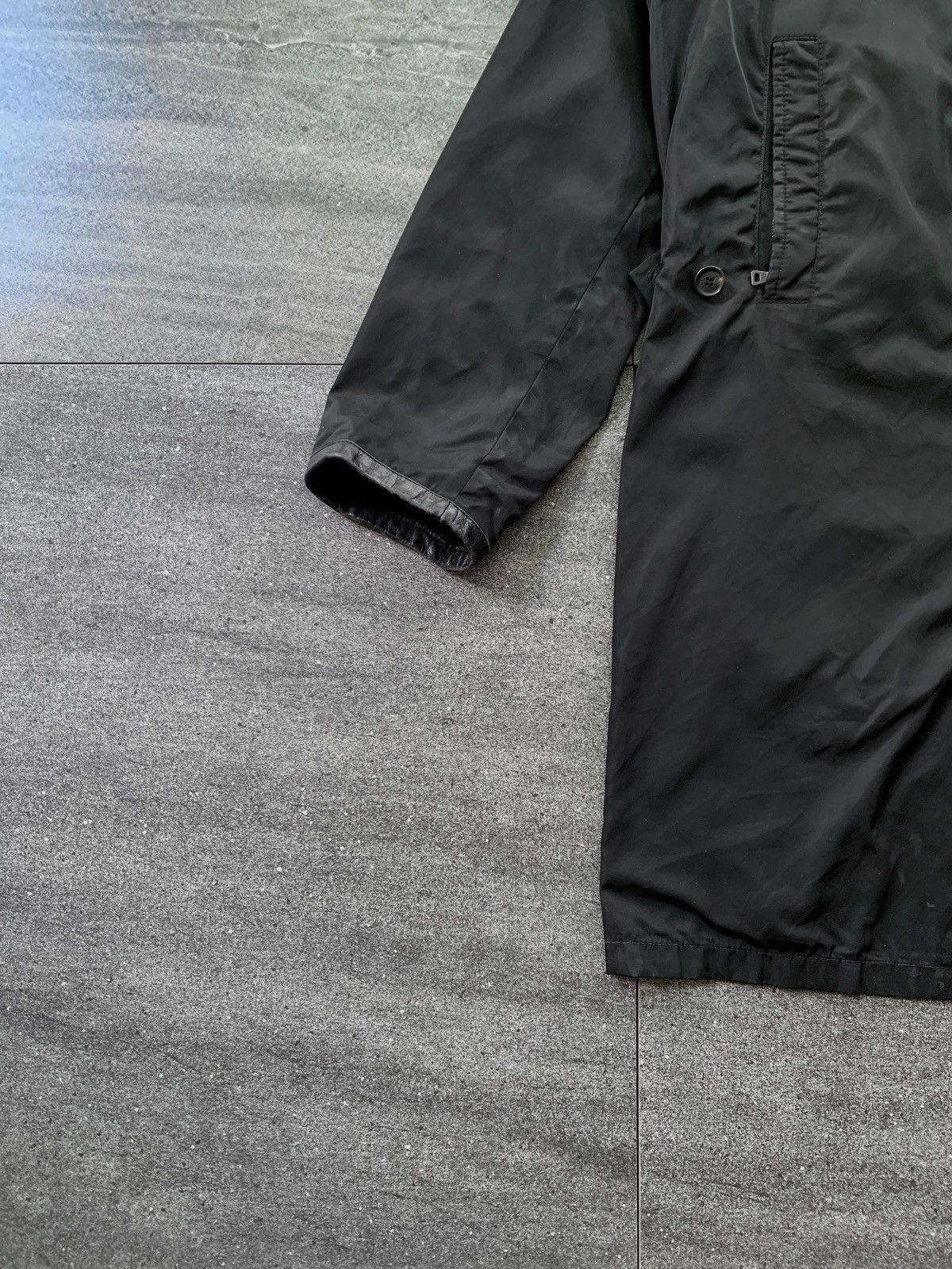 Prada FREE TAX! 2000s Convertible Nylon Long Coat Jacket Size US L / EU 52-54 / 3 - 3 Thumbnail