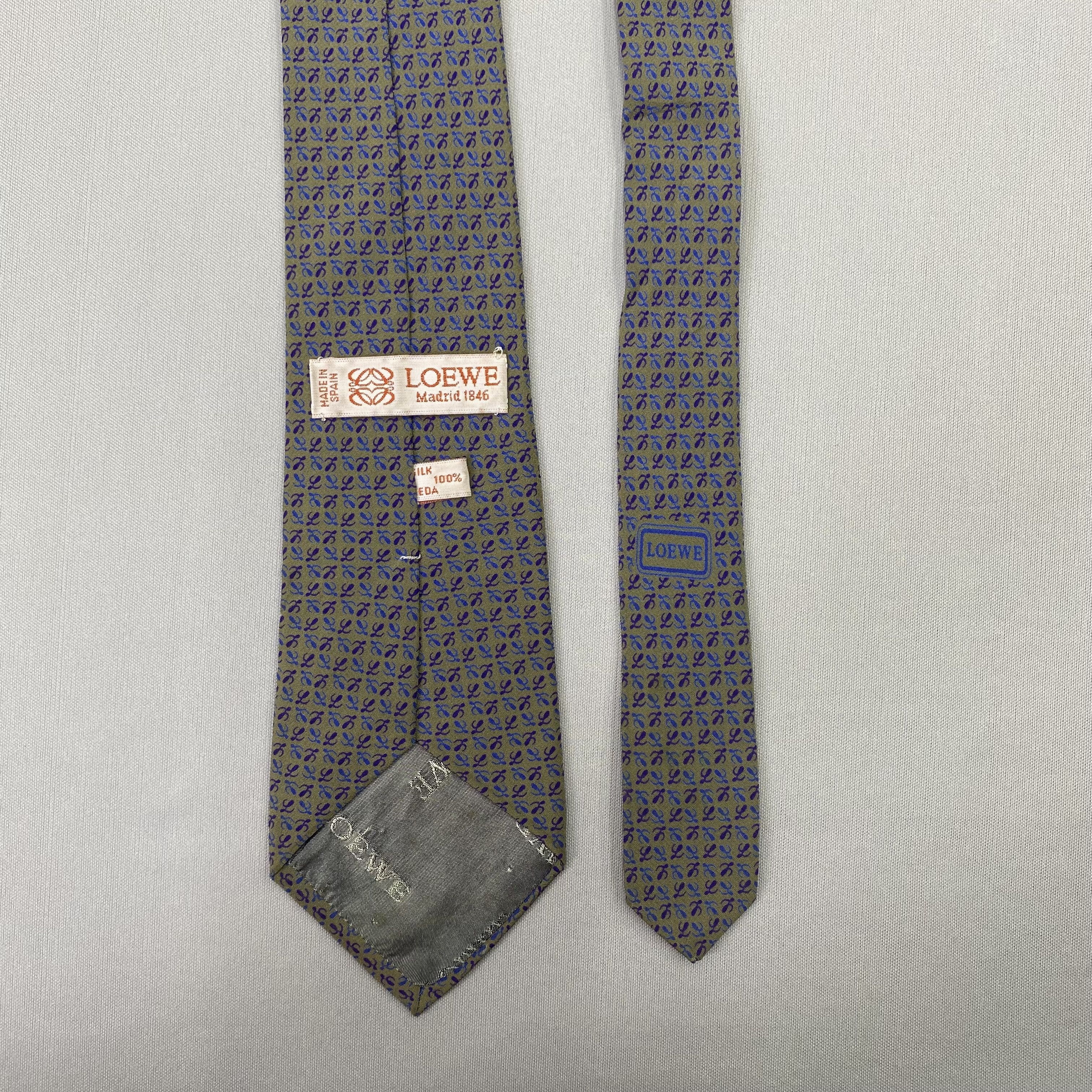 Loewe Vintage Loewe SILK Necktie Cravate Pure Silk Neck Tie Size ONE SIZE - 6 Thumbnail