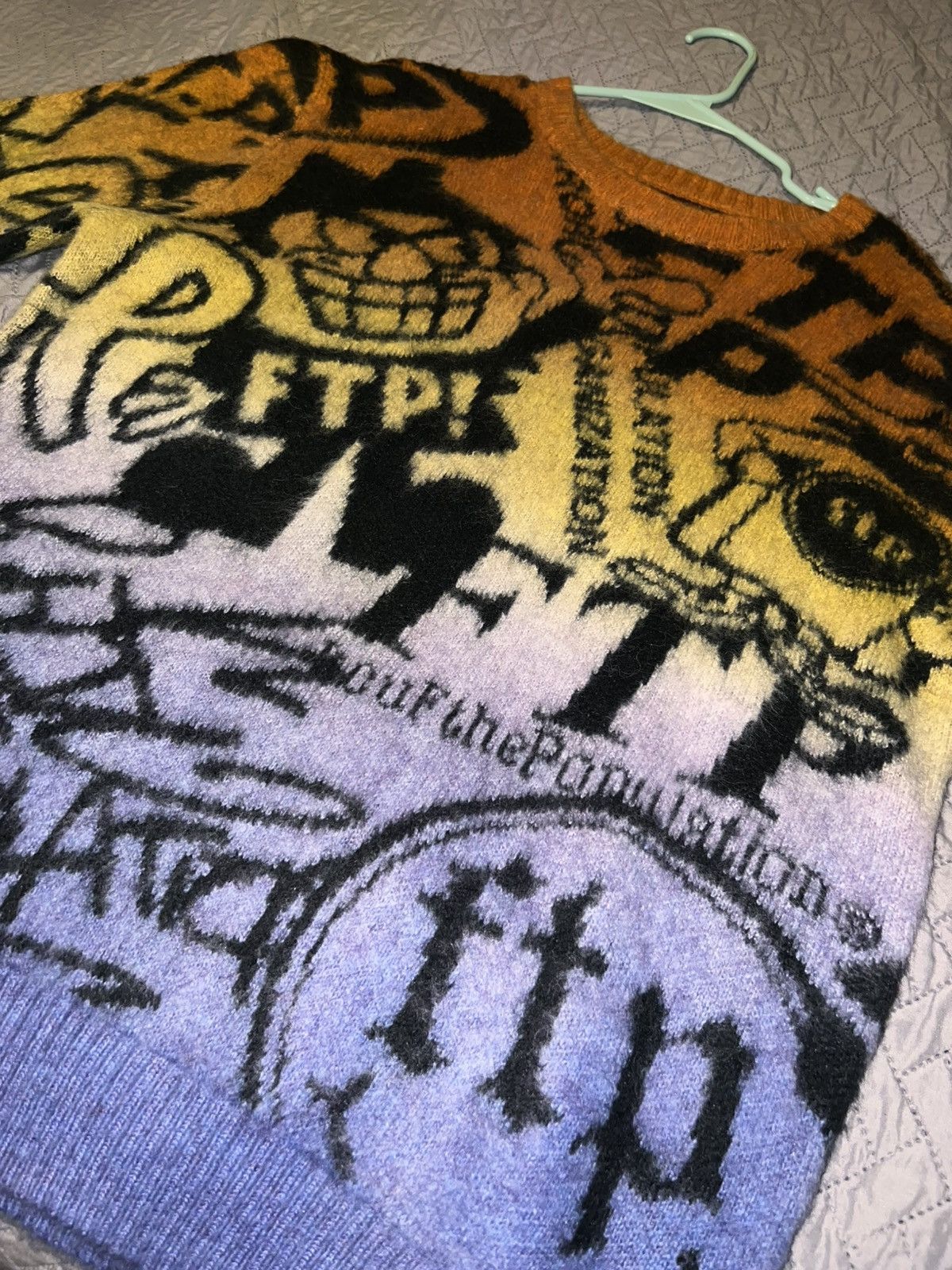 Fuck The Population FTP Archive Mohair sweater - Orange Size US M / EU 48-50 / 2 - 5 Thumbnail