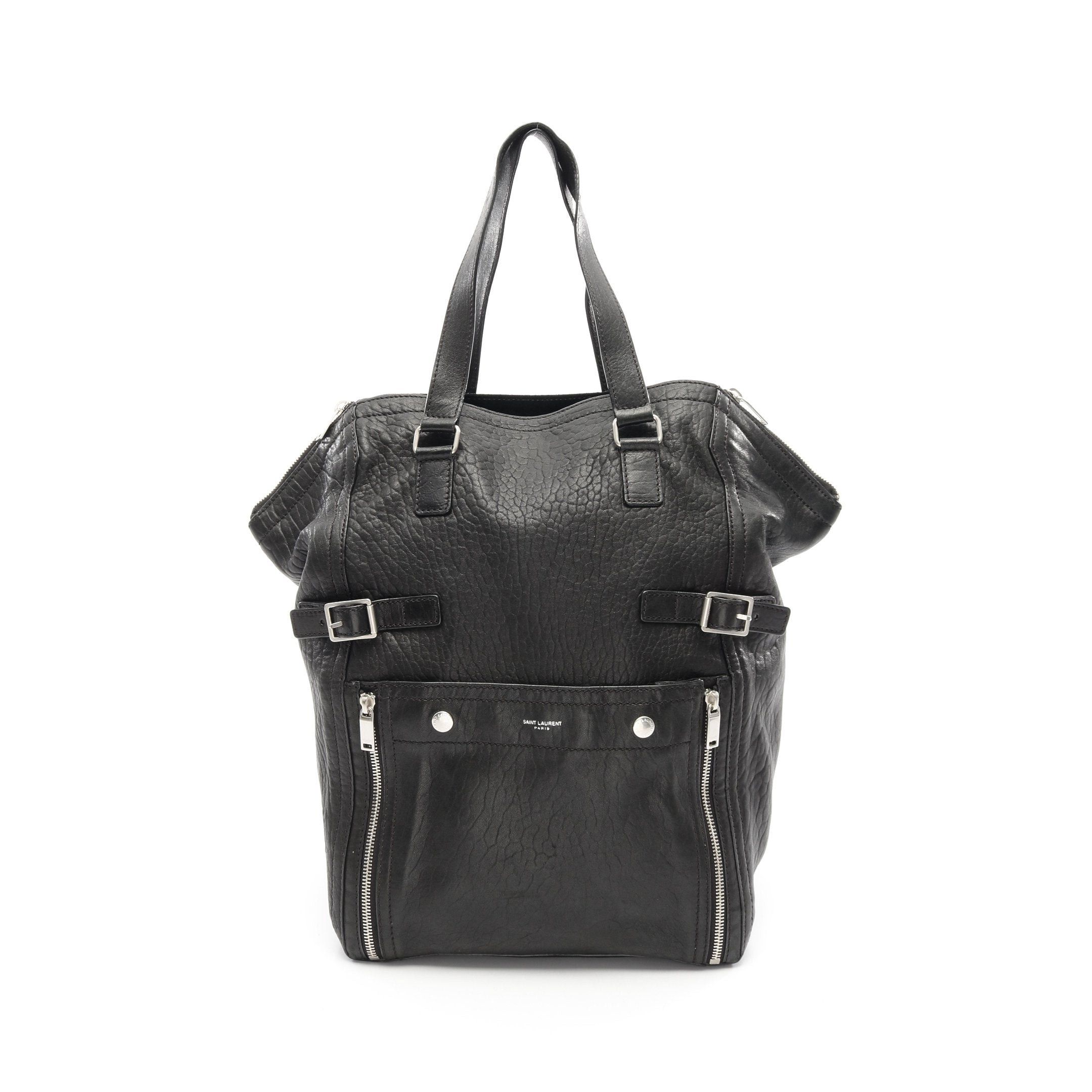 Yves Saint Laurent Yves Saint Laurent Downtown Handbag Tote Bag Leather Black Size ONE SIZE - 1 Thumbnail