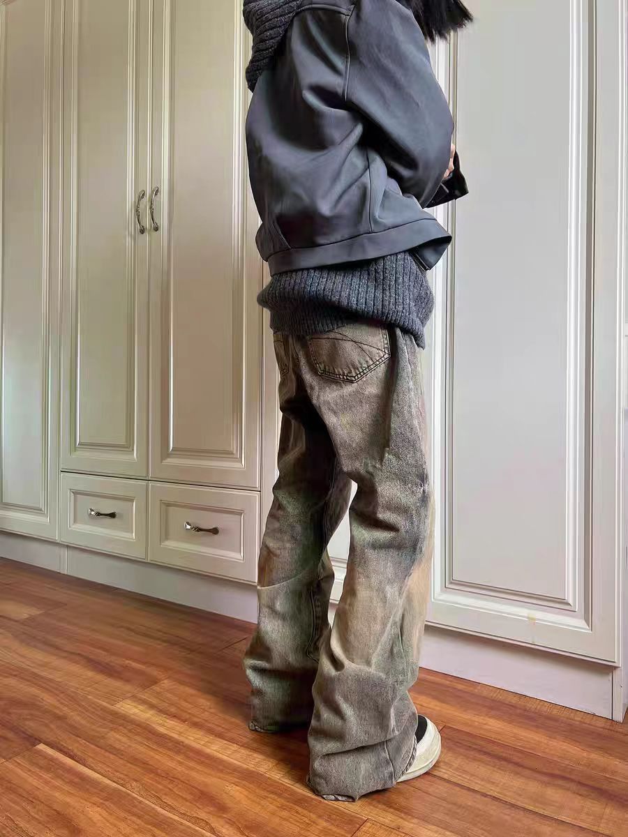 Japanese Brand × Jean Vintage High Street Yellow Clay Dye Loose Jeans Size US 34 / EU 50 - 4 Thumbnail