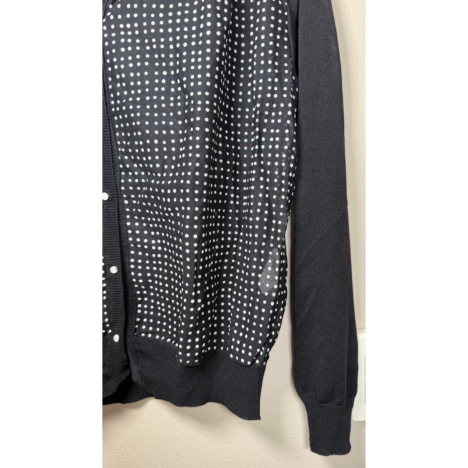 Japanese Brand Antipast Japan Polka Dot Sheer Back Cardigan size 1/S $690 Size S / US 4 / IT 40 - 13 Thumbnail