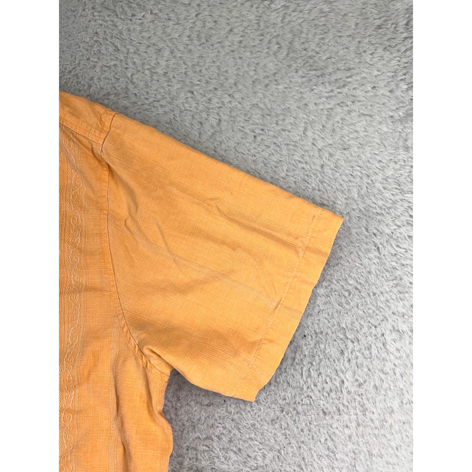 Tommy Bahama Tommy Bahama Shirt Men Button-Up Short Sleeve Floral Orange Palm Hawaiian Vacation Beach XL Vintage: No Size US XL / EU 56 / 4 - 4 Thumbnail
