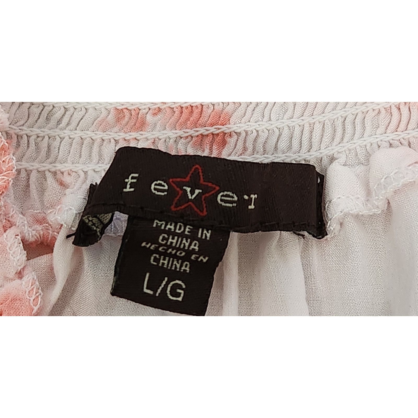 Other Fever White Orange Tie Dye Embroidered Top Large Lightweight Size L / US 10 / IT 46 - 4 Thumbnail
