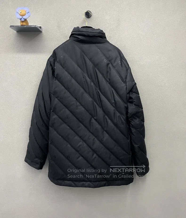 Fendi Fendi Black Striped Puffer Jacket Size US L / EU 52-54 / 3 - 2 Thumbnail