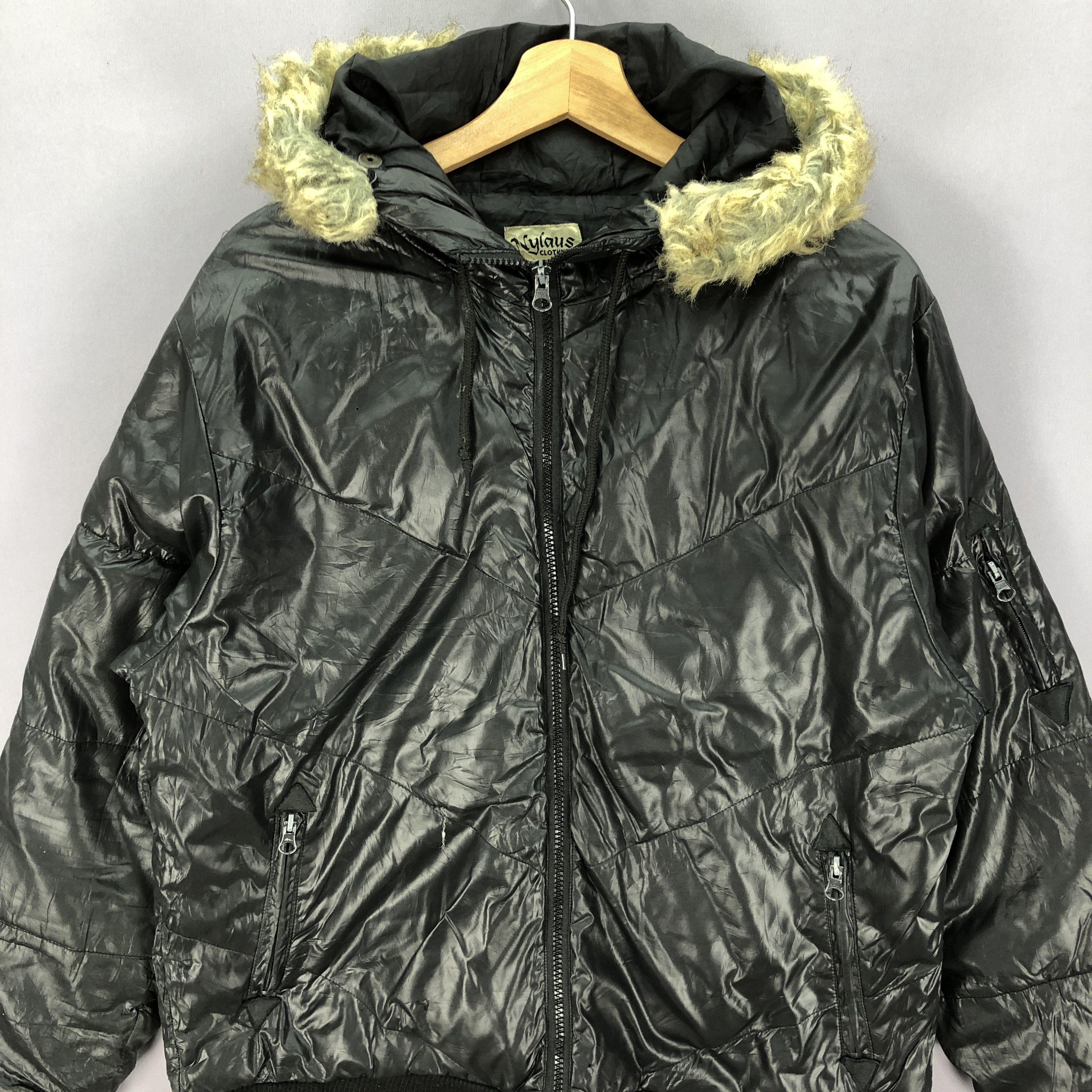 If Six Was Nine × Japanese Brand × Vintage Vintage Japanese Nylus Clothing Fur Hoodie Puffer Jackets Size US M / EU 48-50 / 2 - 4 Thumbnail
