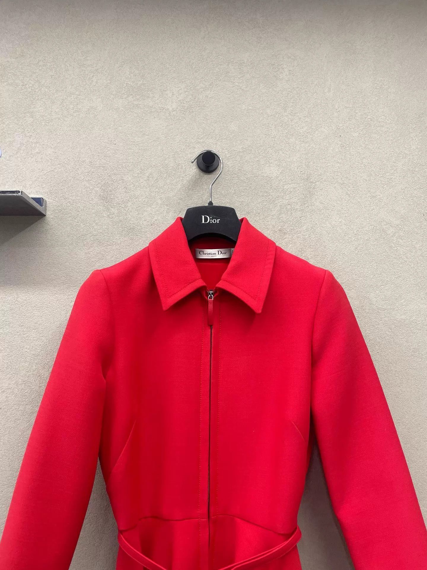 Dior DIOR Red Dress, Neck Zip, Tie Detail, Waist-Accent Size 36 Size XS / US 0-2 / IT 36-38 - 4 Thumbnail