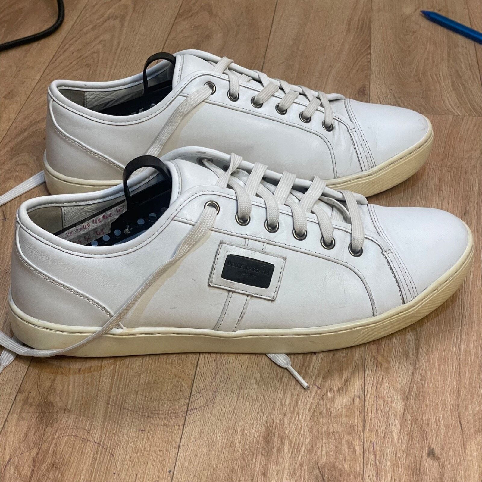 Dolce & Gabbana Dolce & Gabbana sneakers white Leather Low Top shoes italy Size US 10 / EU 43 - 11 Thumbnail