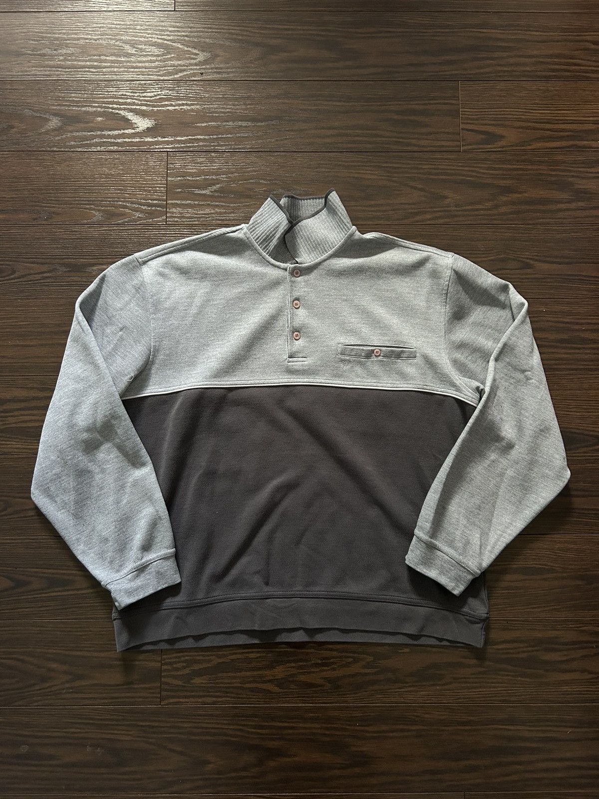 Vintage Arnold Palmer Quarter Button Grey Size L