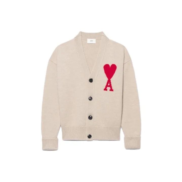 AMI AMI Heart Design Oversized Knitted Cardigan 0079 Size US S / EU 44-46 / 1 - 1 Thumbnail