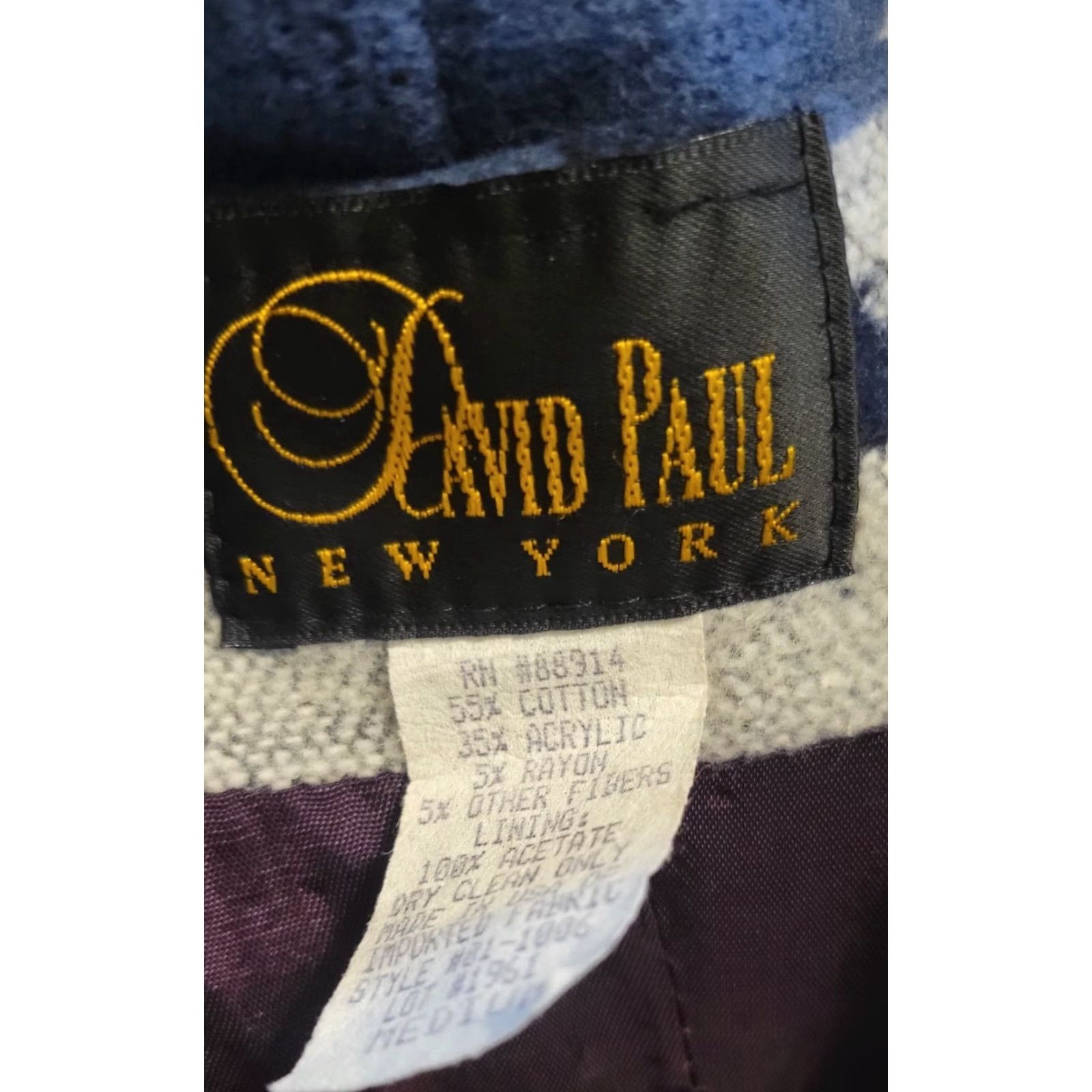 Vintage VINTAGE David Paul New York Southwest Wool Blend Jacket Blazer Coat Pockets Sz M Gray Womens Aztec Fall Casual Button Size M / US 6-8 / IT 42-44 - 4 Thumbnail