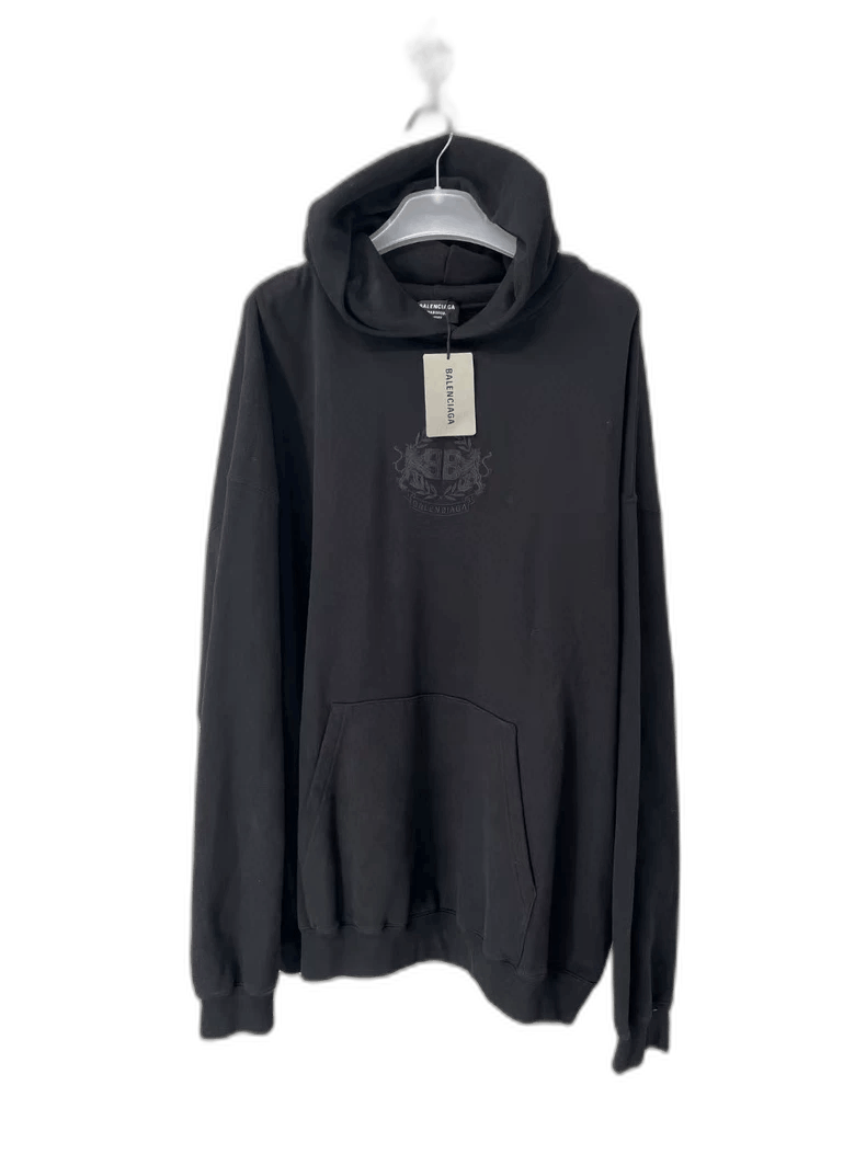 Balenciaga Balenciaga Black Hoodie with Double B Logo-2505 Size US XS / EU 42 / 0 - 1 Thumbnail