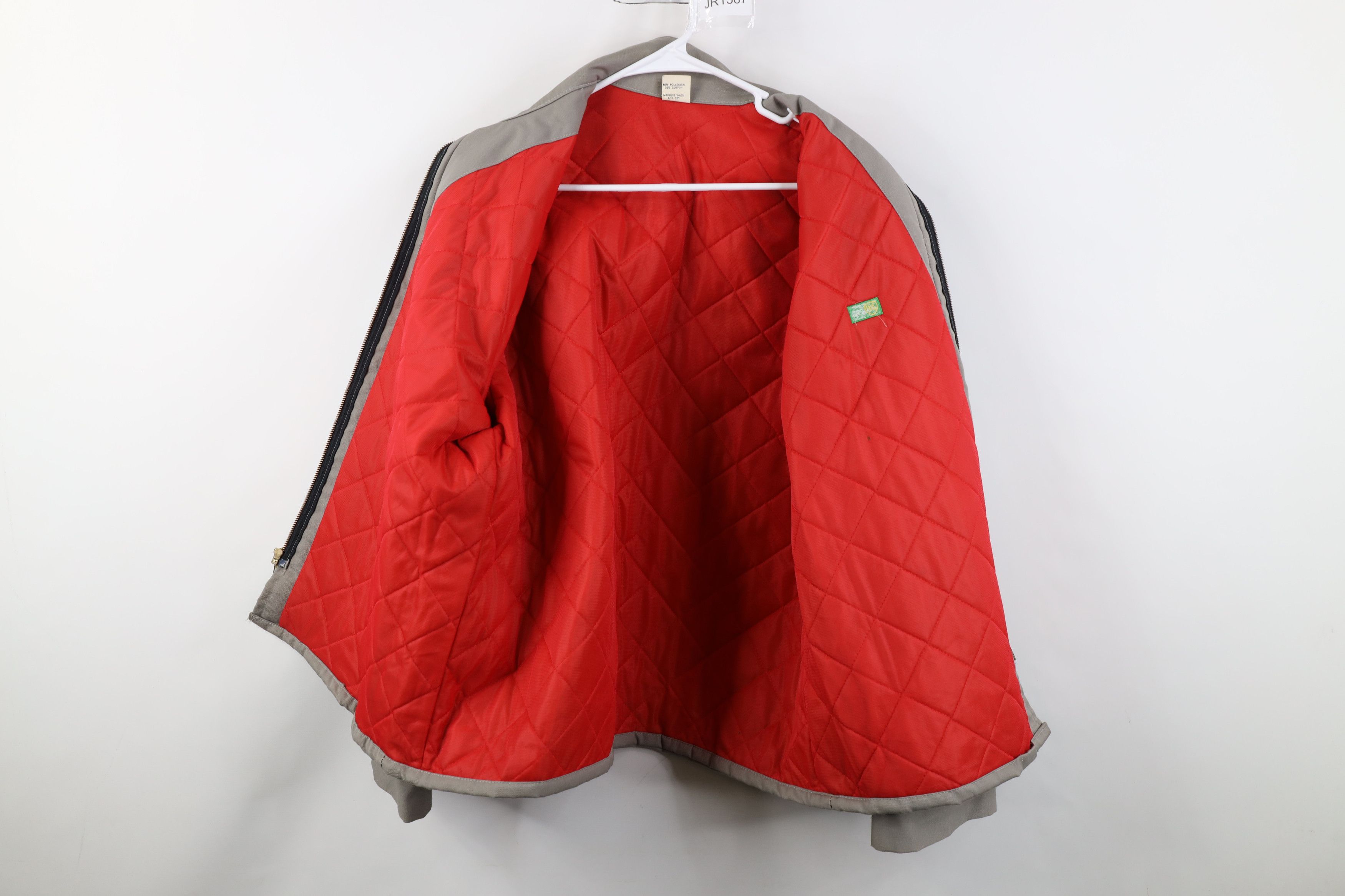 Vintage Vintage 70s BP Oil Quilted Full Zip Bomber Jacket Workwear Size US XL / EU 56 / 4 - 12 Thumbnail
