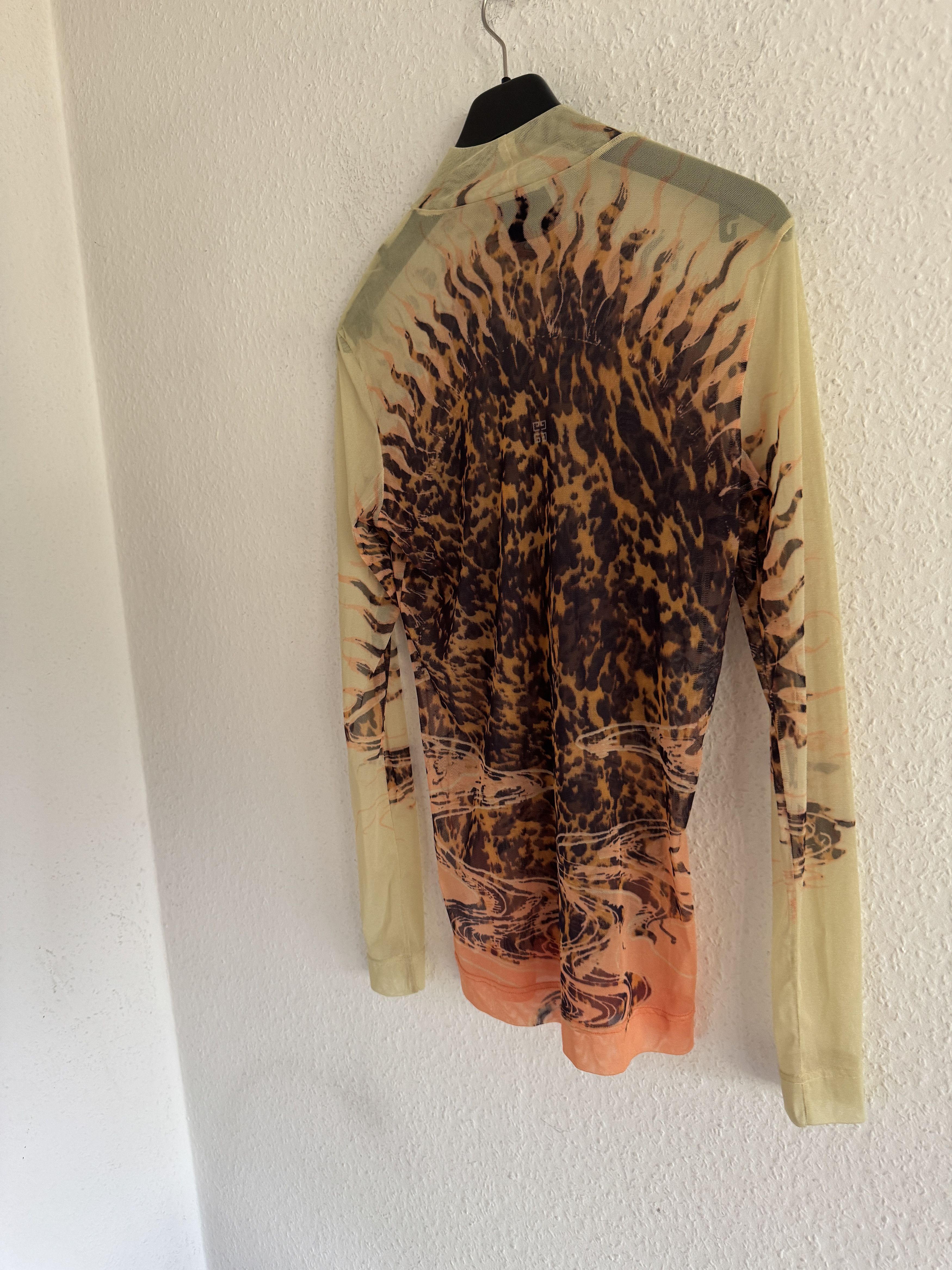 Givenchy Marble Sun Mesh Long Sleeve Top Size US XS / EU 42 / 0 - 9 Thumbnail