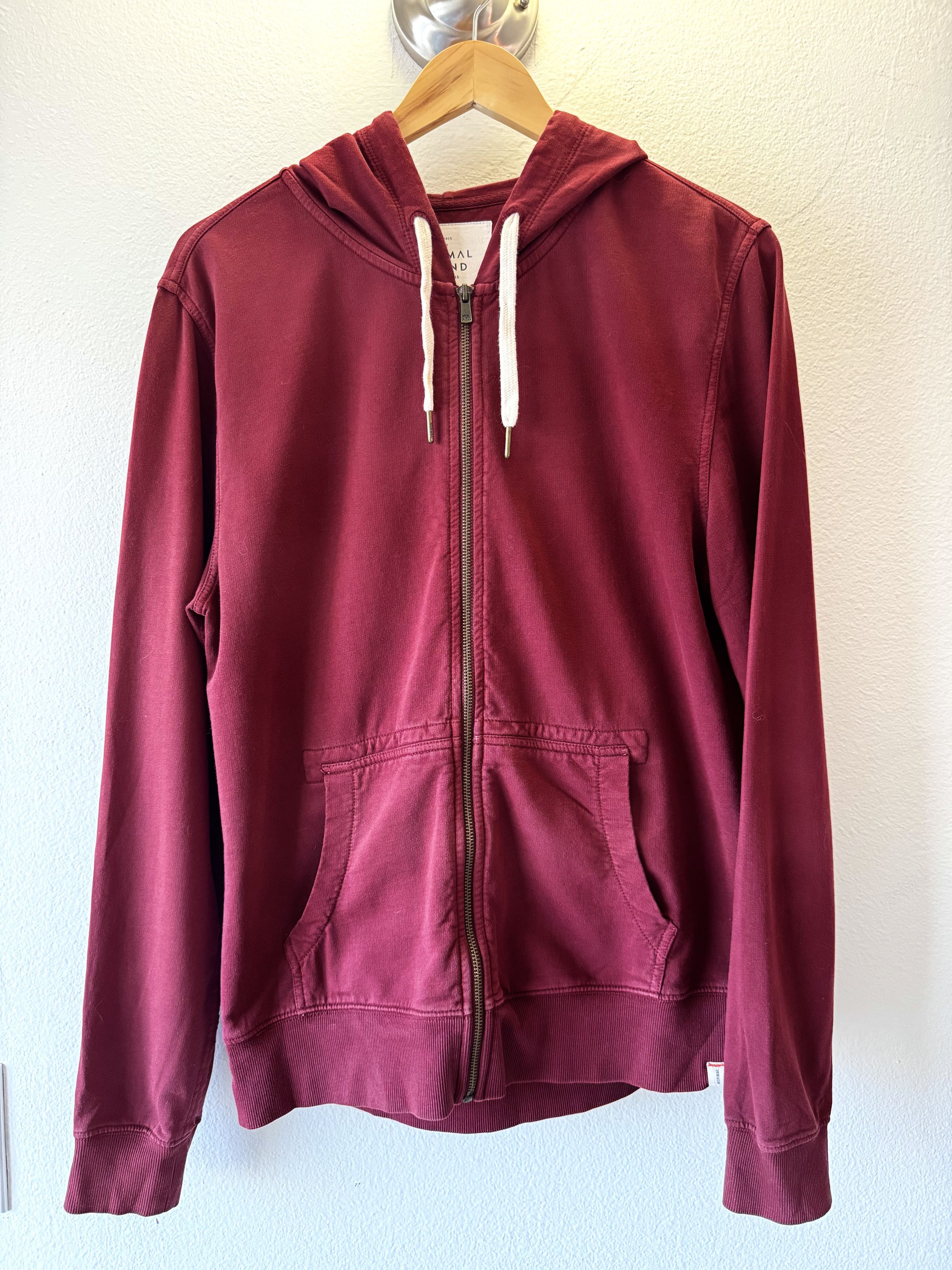 Other The Normal Brand - Terry Full-Zip Hoodie - Oxblood Size US M / EU 48-50 / 2 - 1 Thumbnail
