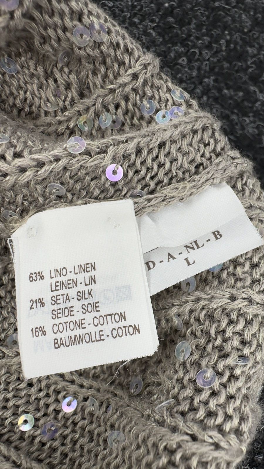 Brunello Cucinelli Brunello Cucinelli Linen Silk Sequin Knit Sweater Size M/L Size L / US 10 / IT 46 - 15 Thumbnail