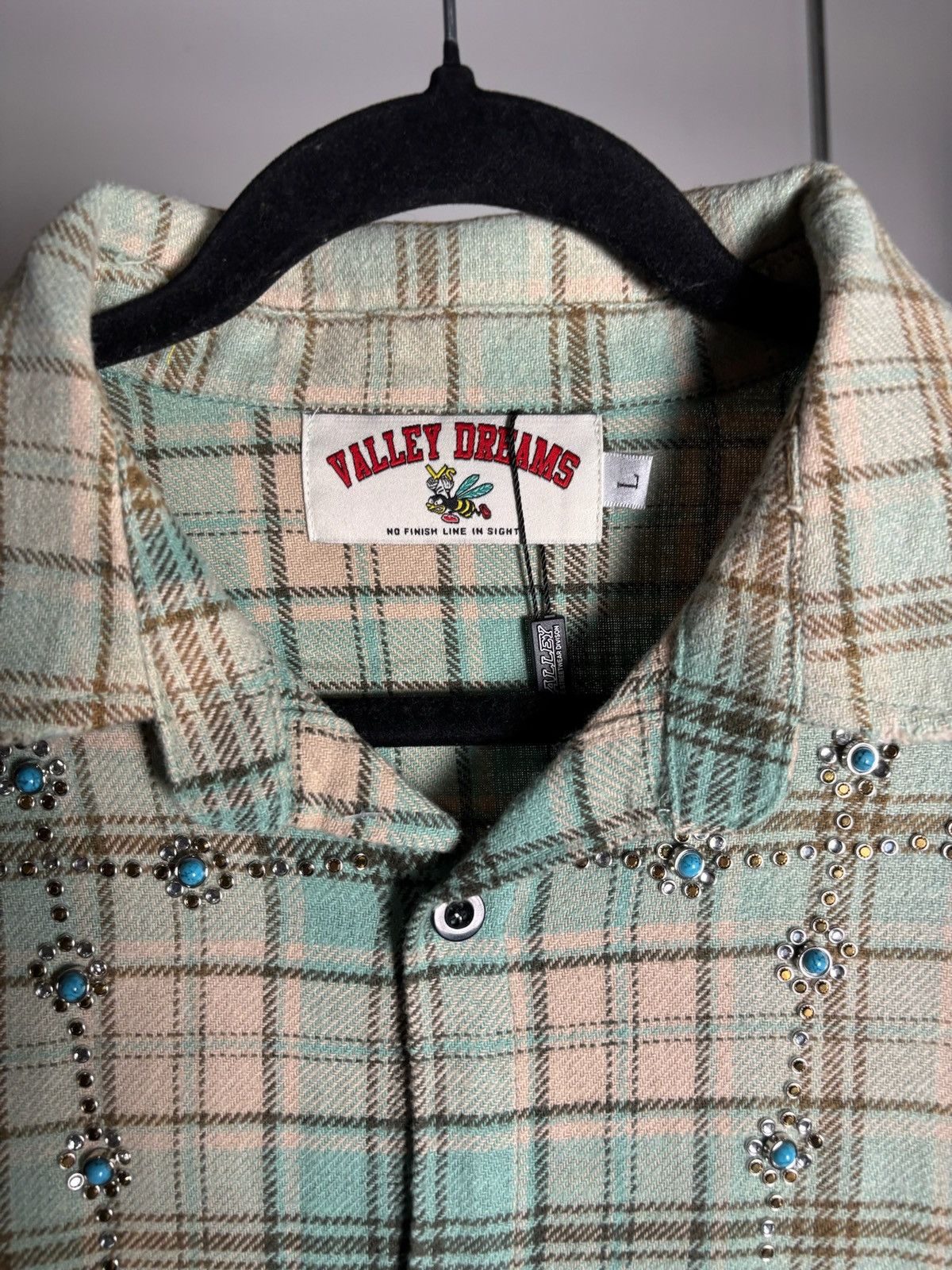 Vale Vale Forever Little Gems Flannel ‘Green’ Size US L / EU 52-54 / 3 - 2 Thumbnail