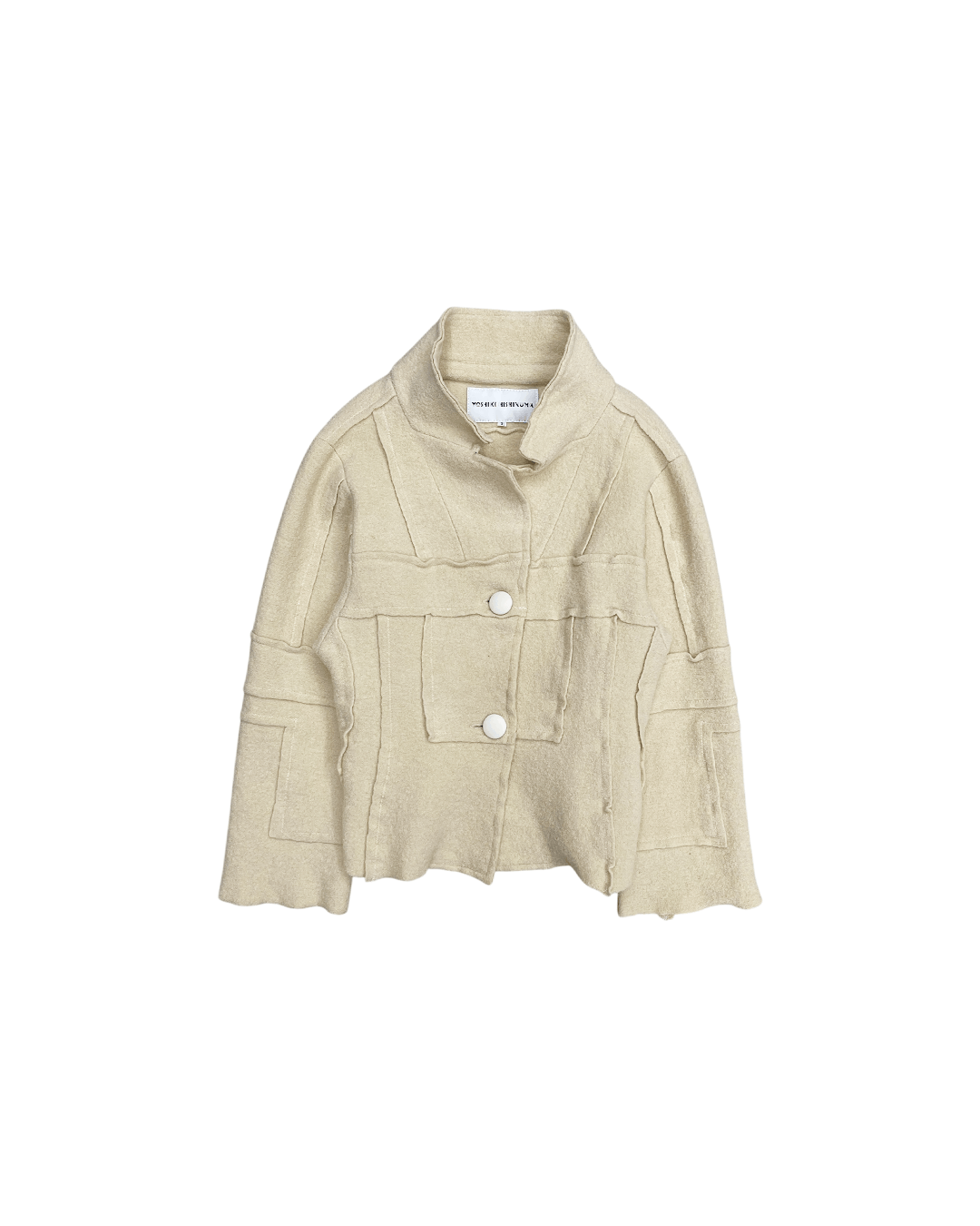 Japanese Brand Yoshiki Hishinuma Raw Edge Felt Jacket Size L / US 10 / IT 46 - 1 Thumbnail