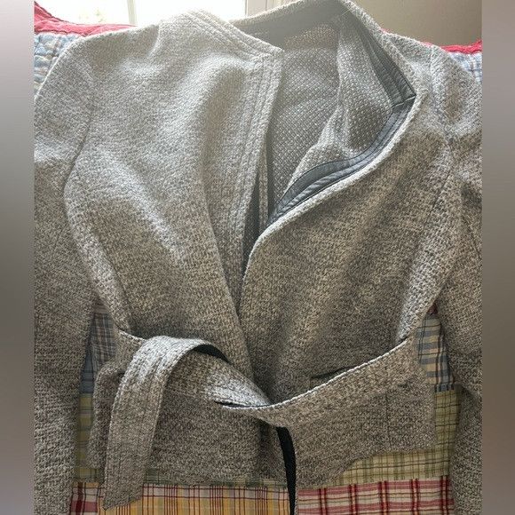 Banana Republic Banana Republic Tweed Jacket with Reversible Belt Size S / US 4 / IT 40 - 7 Thumbnail