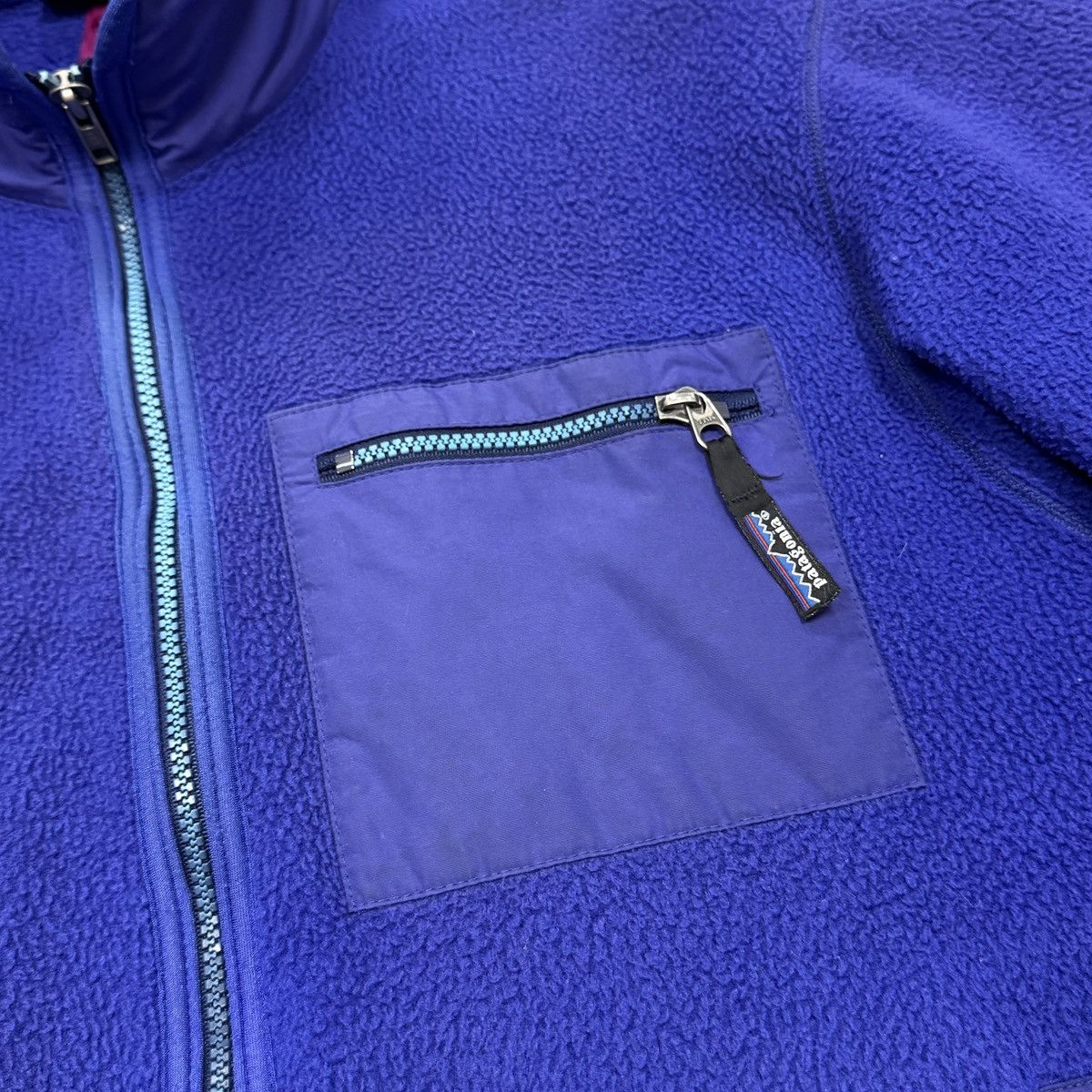 Patagonia × Vintage Vintage Patagonia Nylon Pocket Full Zip Fleece Jacket 90s Size US M / EU 48-50 / 2 - 12 Thumbnail