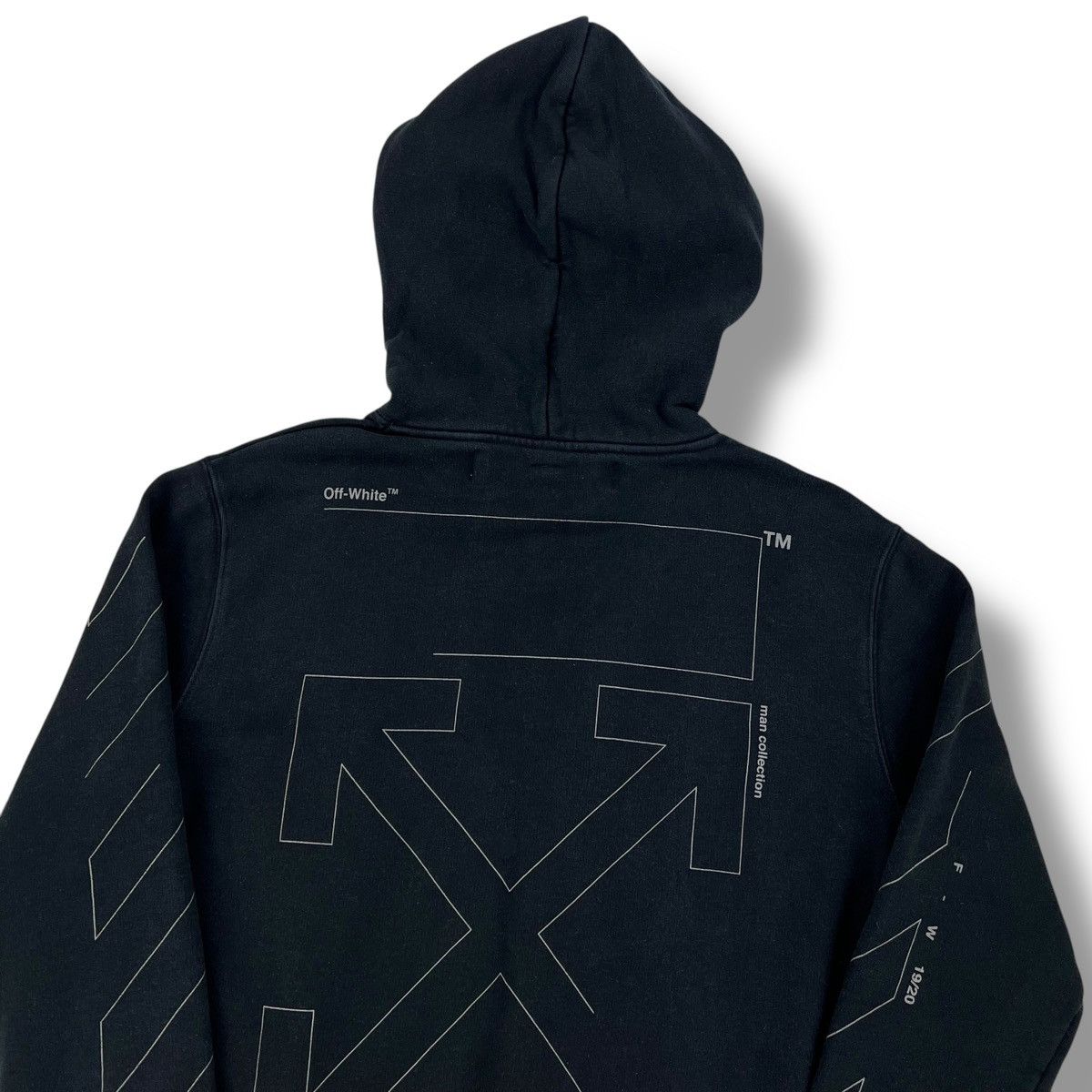 Off-White Off-White Unfinished Arrows Black Hoodie Size US S / EU 44-46 / 1 - 1 Thumbnail
