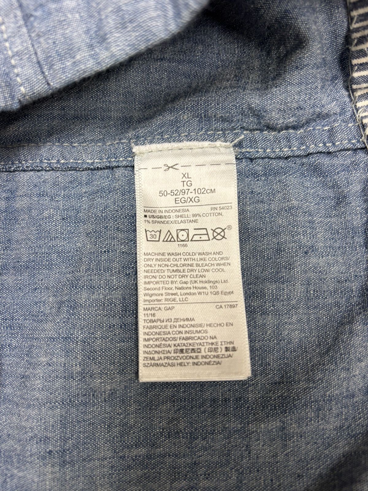 Gap Gap 1969 Blue Cotton Blazer Size XL Size US XL / EU 56 / 4 - 8 Thumbnail