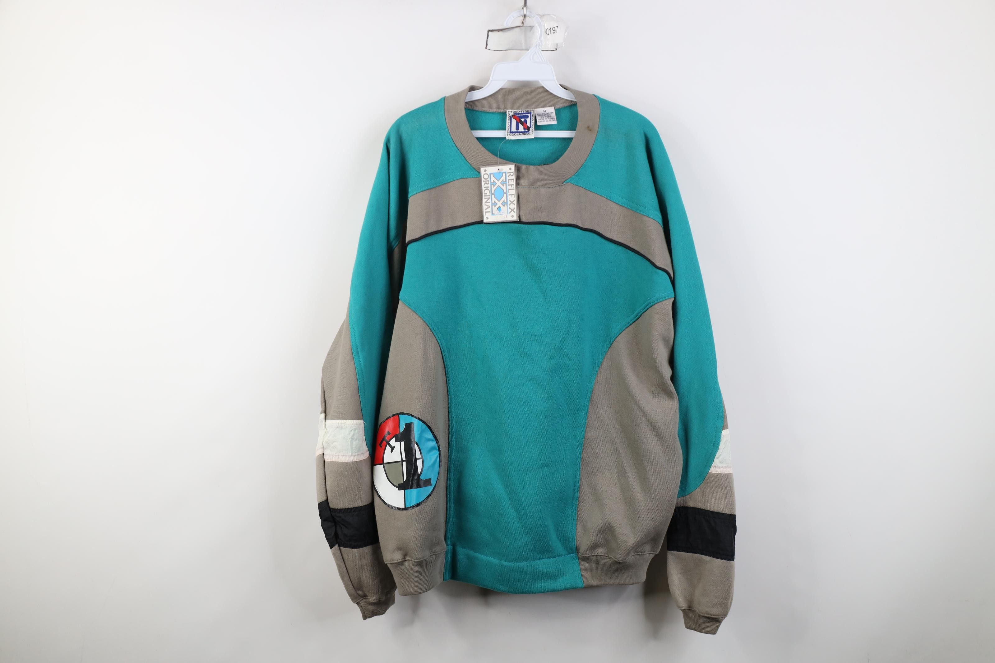 Vintage Deadstock Vintage 90s Streetwear Block Bullseye Sweatshirt Size US M / EU 48-50 / 2 - 1 Thumbnail