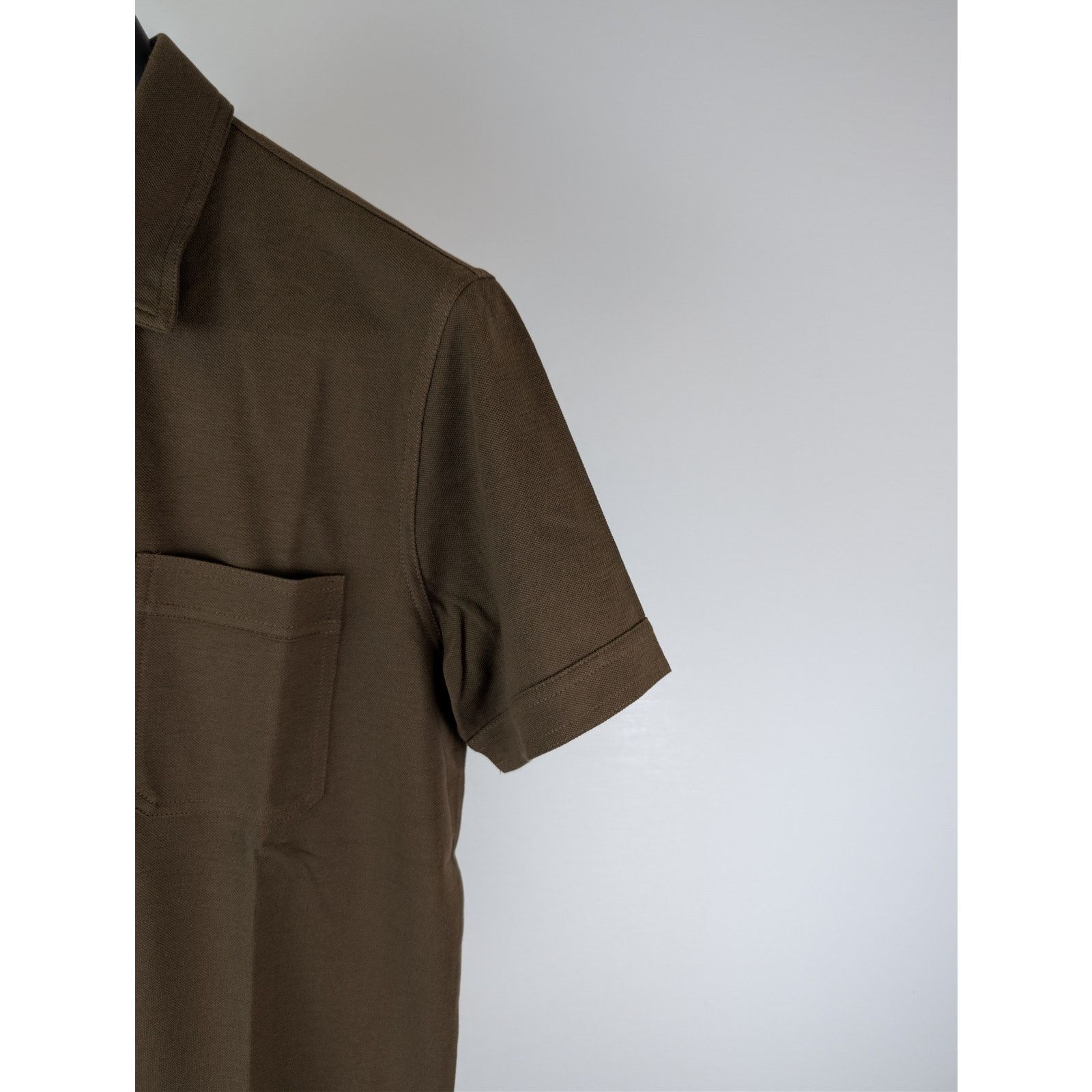 Tom Ford o1rshd1 Cotton Pique Polo Shirt in Brown Size US M / EU 48-50 / 2 - 5 Thumbnail
