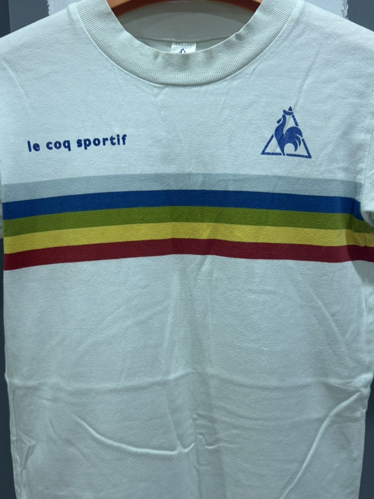 Le Coq Sportif LE COQ SPORTIV - vintage rainbow stripe tshirt Size US S / EU 44-46 / 1 - 2 Thumbnail