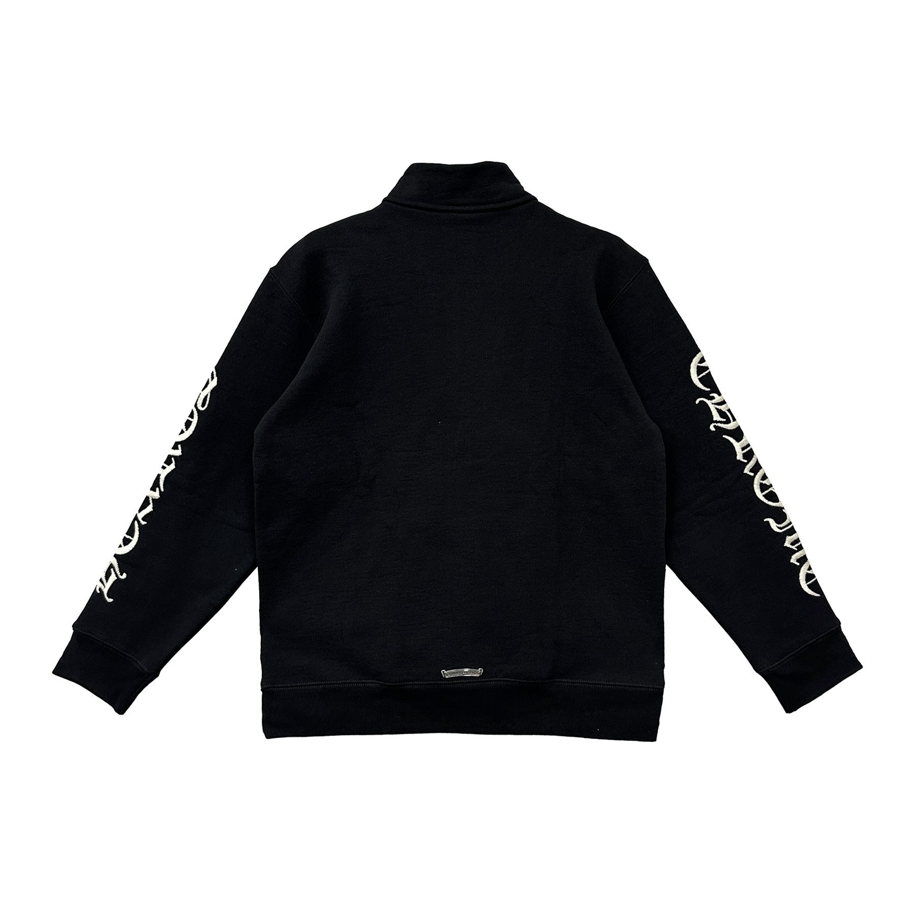 Chrome Hearts Chrome Hearts Script Logo Embroidered Half Zip Sweatshirt Grailed