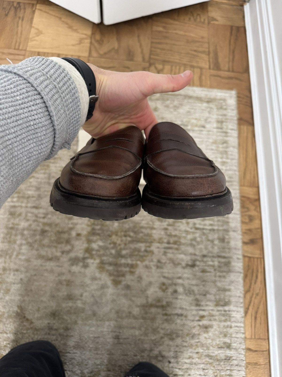 Blackstock & Weber Ellis Penny Loafer, Lug sole, Brown/Chocolate Size US 8 / EU 41 - 7 Thumbnail