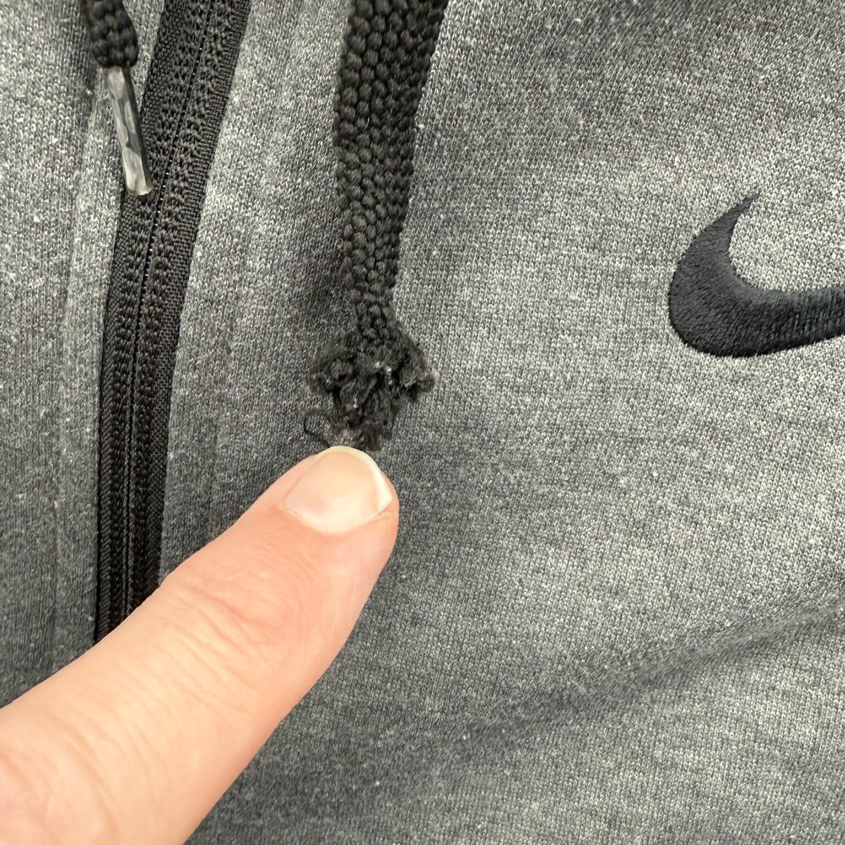 Nike Nike Dri-FIT Hoodie Mens 2XL Gray Full Zip Athletic Training Sweatshirt Workout Size US XXL / EU 58 / 5 - 4 Thumbnail