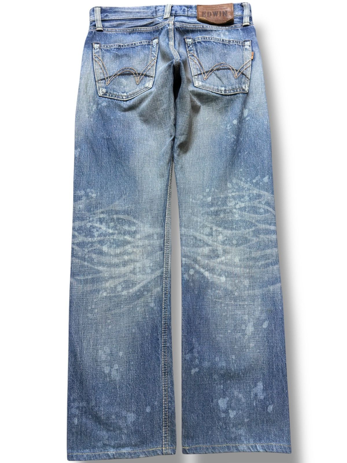 Edwin Vintage Edwin 503V Selvedge Faded Ripped Distressed Denim Size US 31 - 5 Thumbnail