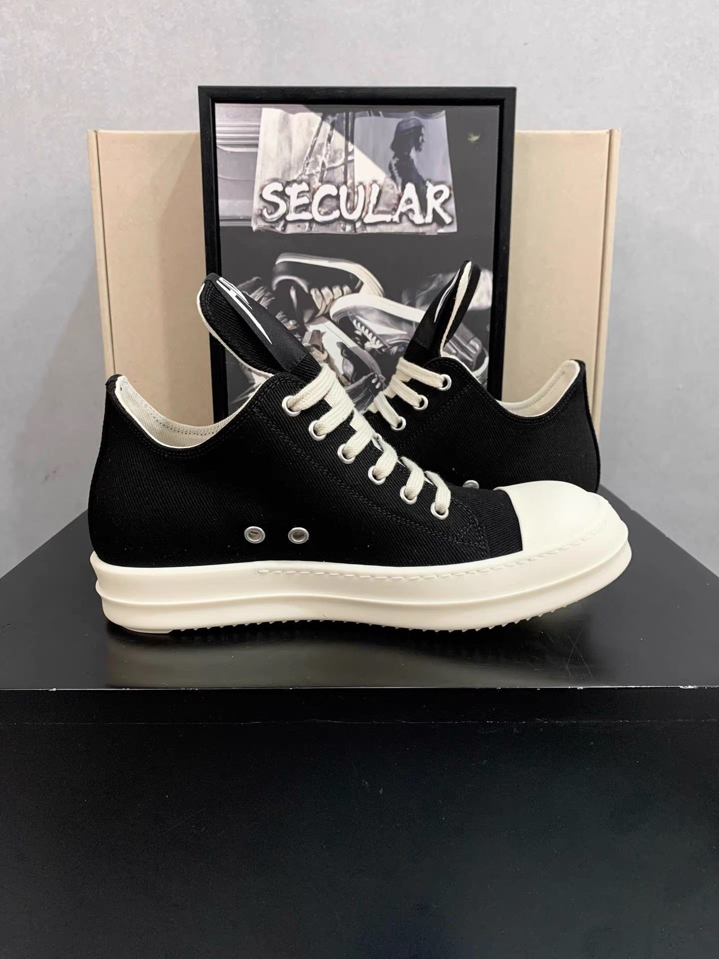 Rick Owens Rick Owens 25SS Drkshdw Long Tongue Low Top Shoes K34 Size US 7 / IT 37 - 5 Thumbnail