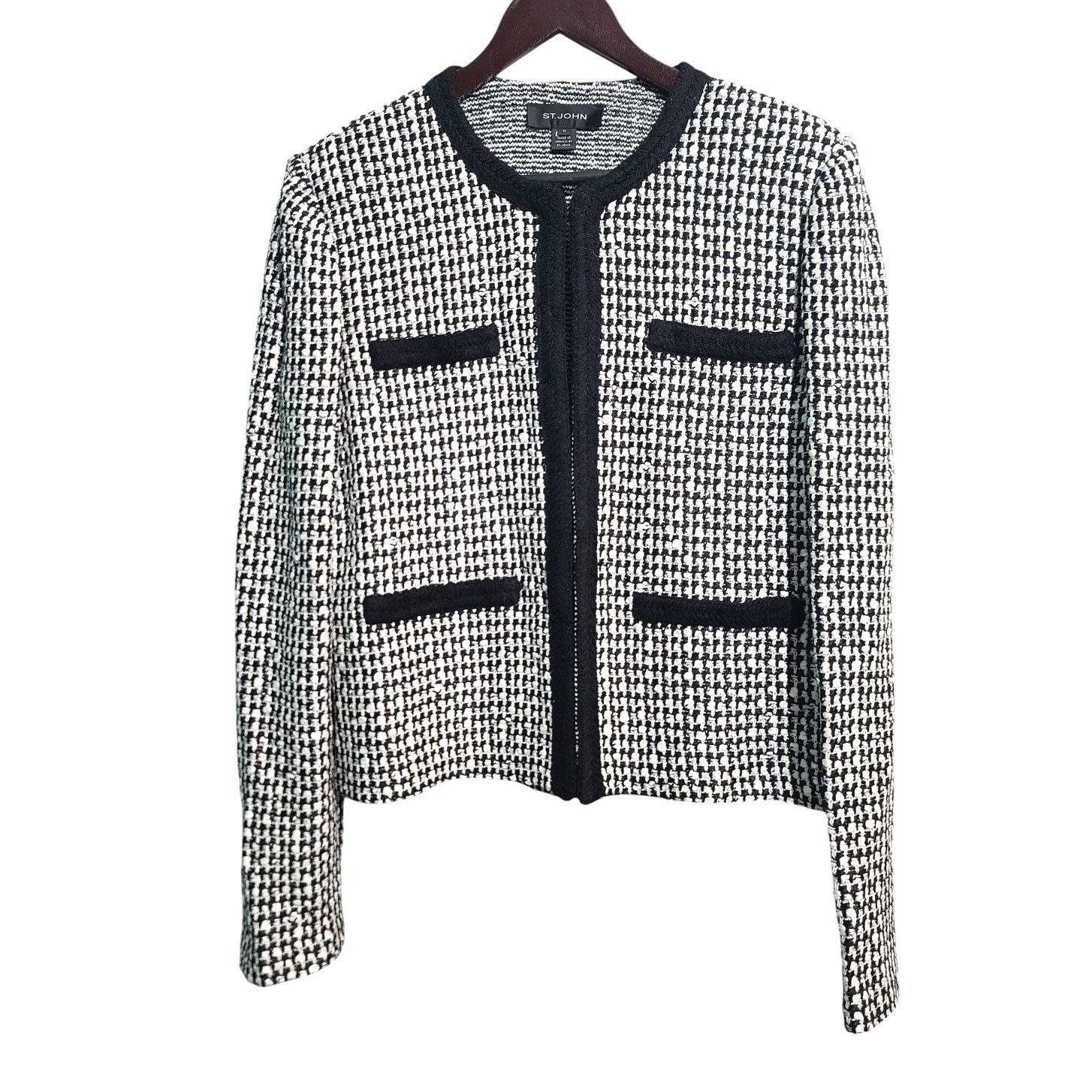 St. John St John Soft Tweed Hook Closure Office Jacket Size 10 Size L / US 10 / IT 46 - 1 Thumbnail