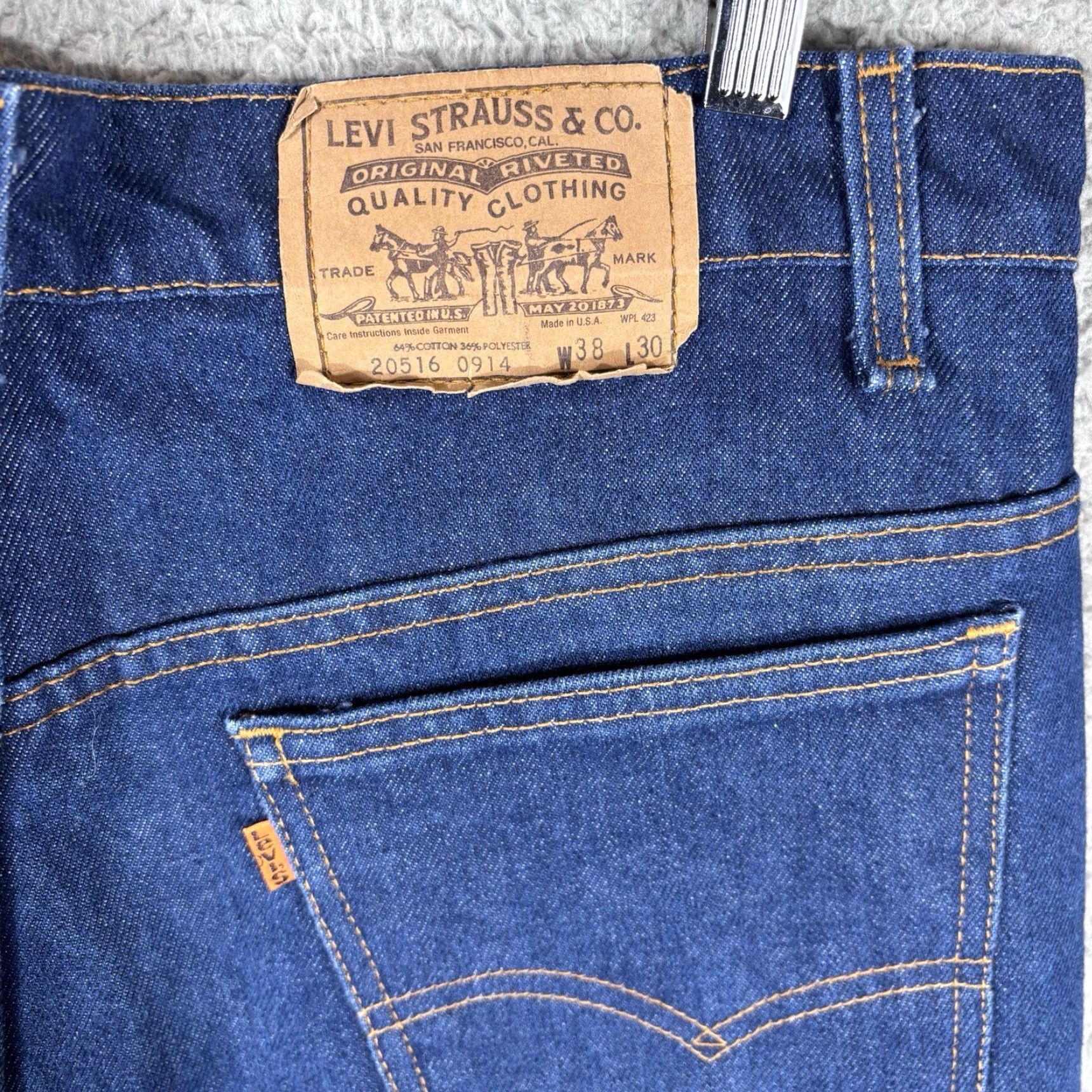 Levi's VINTAGE Levi's Jeans Men's 36x30 Boot Cut Blue Denim Cotton Blend USA 500 Series 516 Regular Inseam 30" Size US 36 / EU 52 - 3 Thumbnail