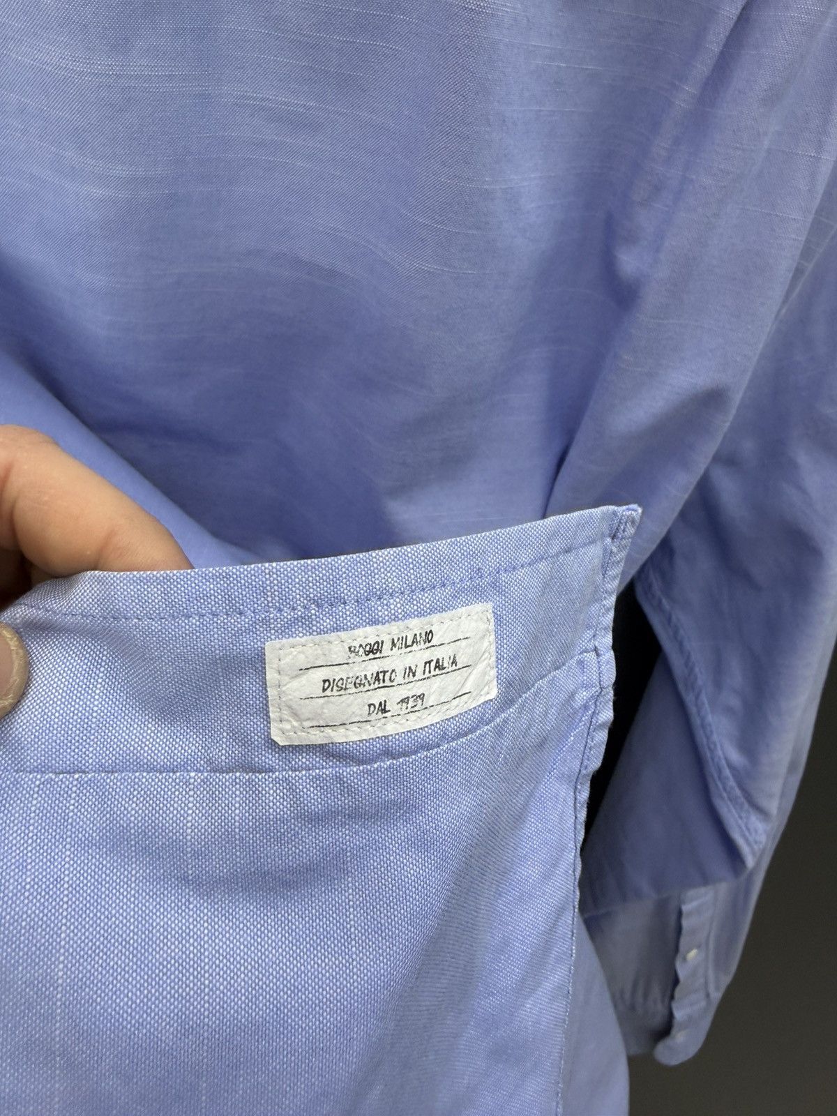 Boggi Boggi Milano Light Blue Cotton Shirt Button Down Size XL Size US XL / EU 56 / 4 - 9 Thumbnail