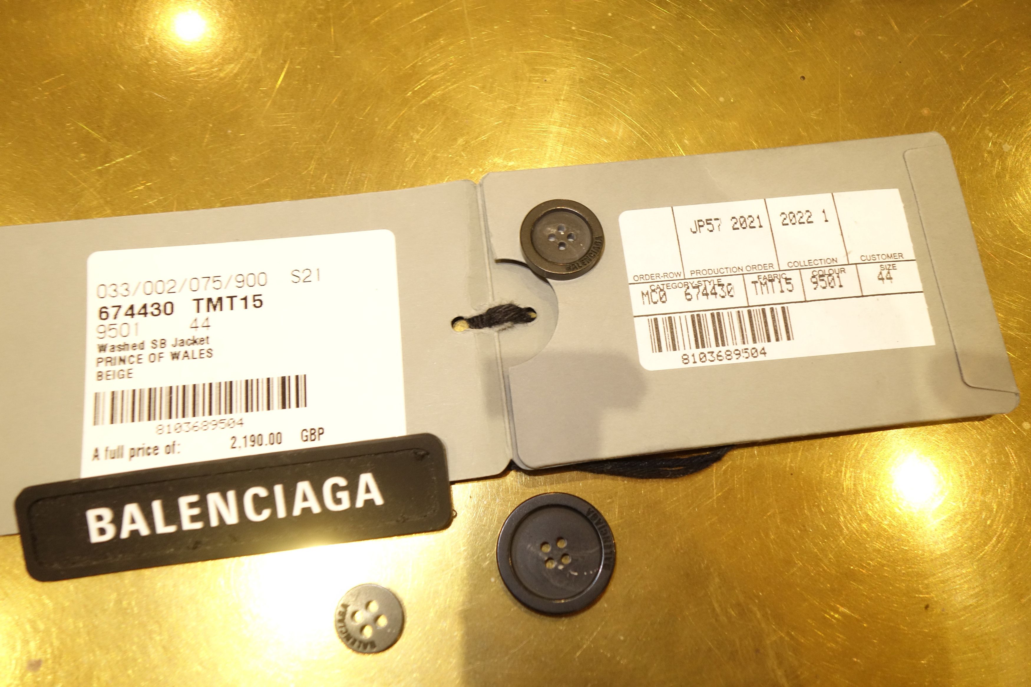 Balenciaga 'Washed' Prince Of Wales SB jacket Size 44R - 13 Thumbnail