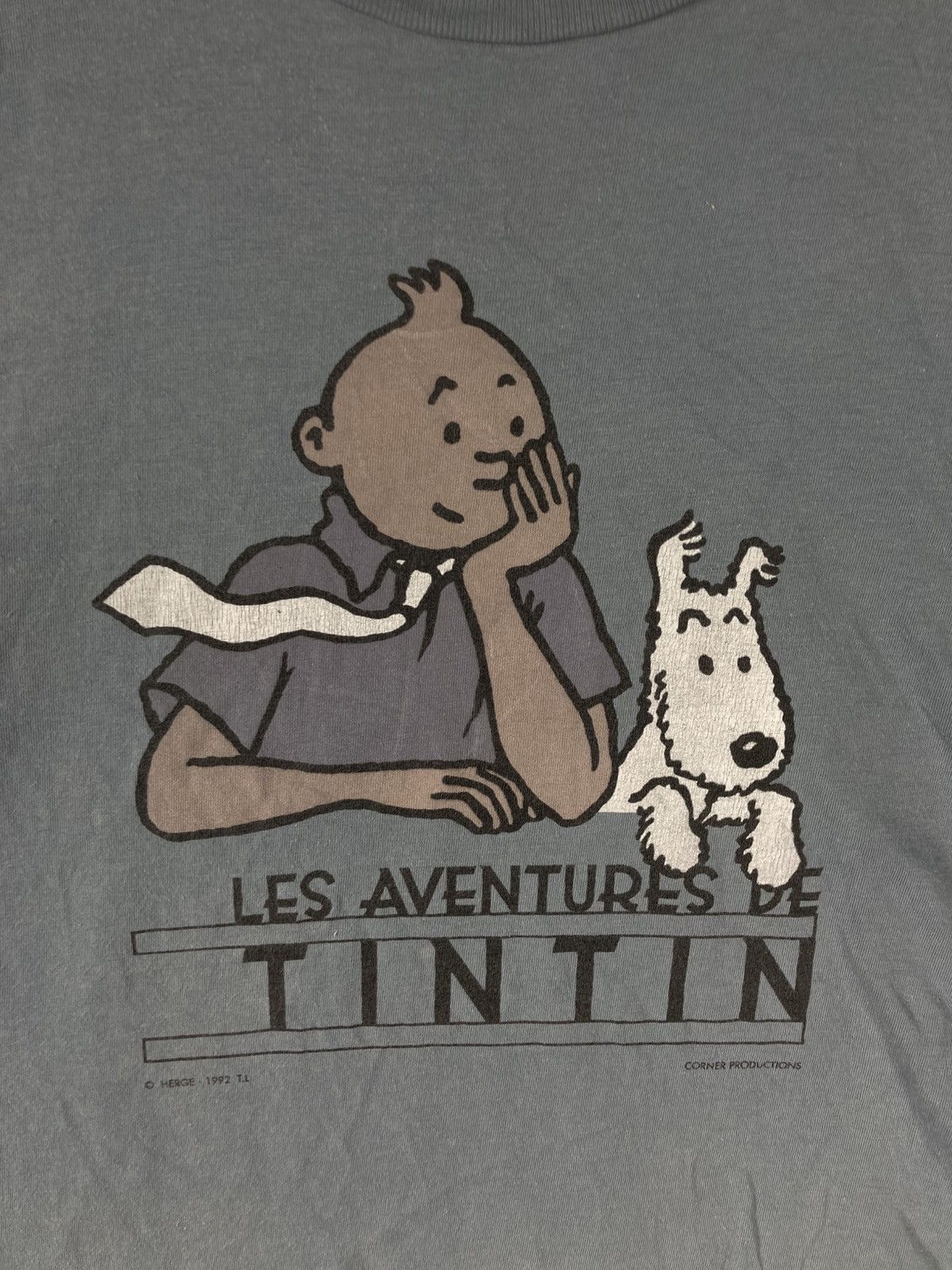 Vintage Vintage 1992 The Adventures Of Tintin Made in France T-Shirt Size US M / EU 48-50 / 2 - 5 Thumbnail