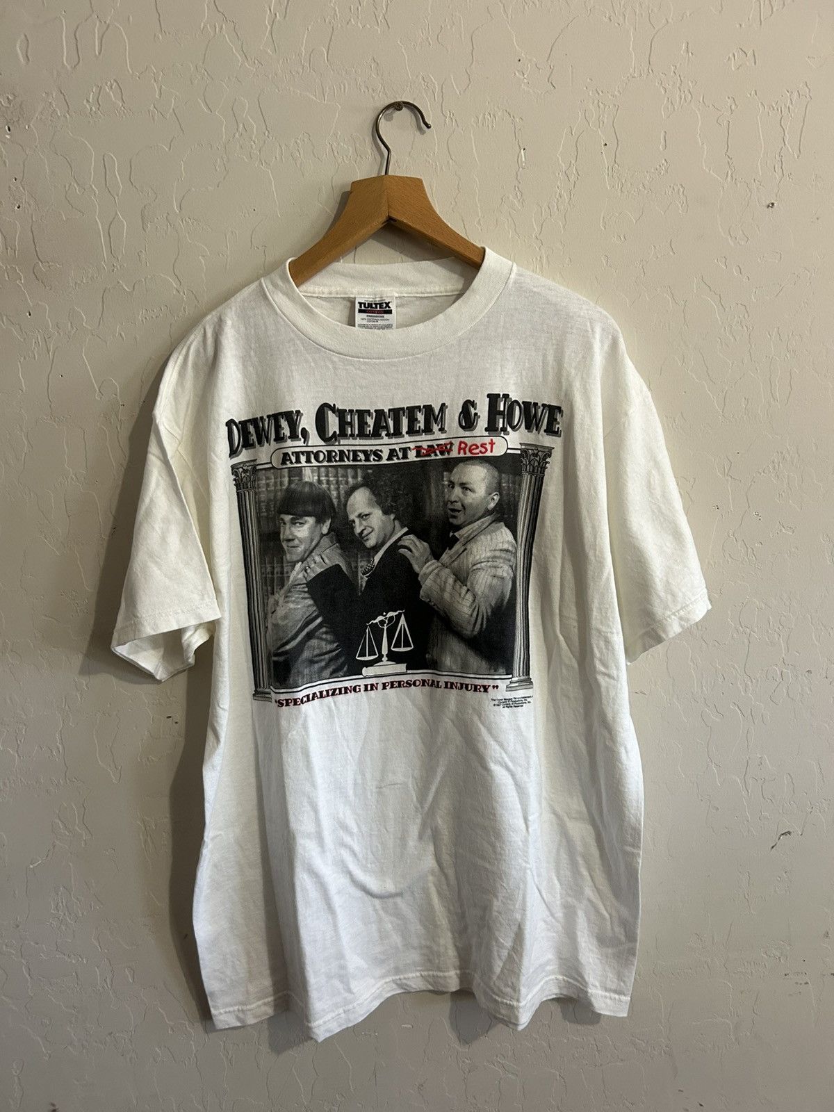 Vintage Vintage 1997 Three Stooges Law Shirt Size XL Size US XL / EU 56 / 4 - 5 Thumbnail