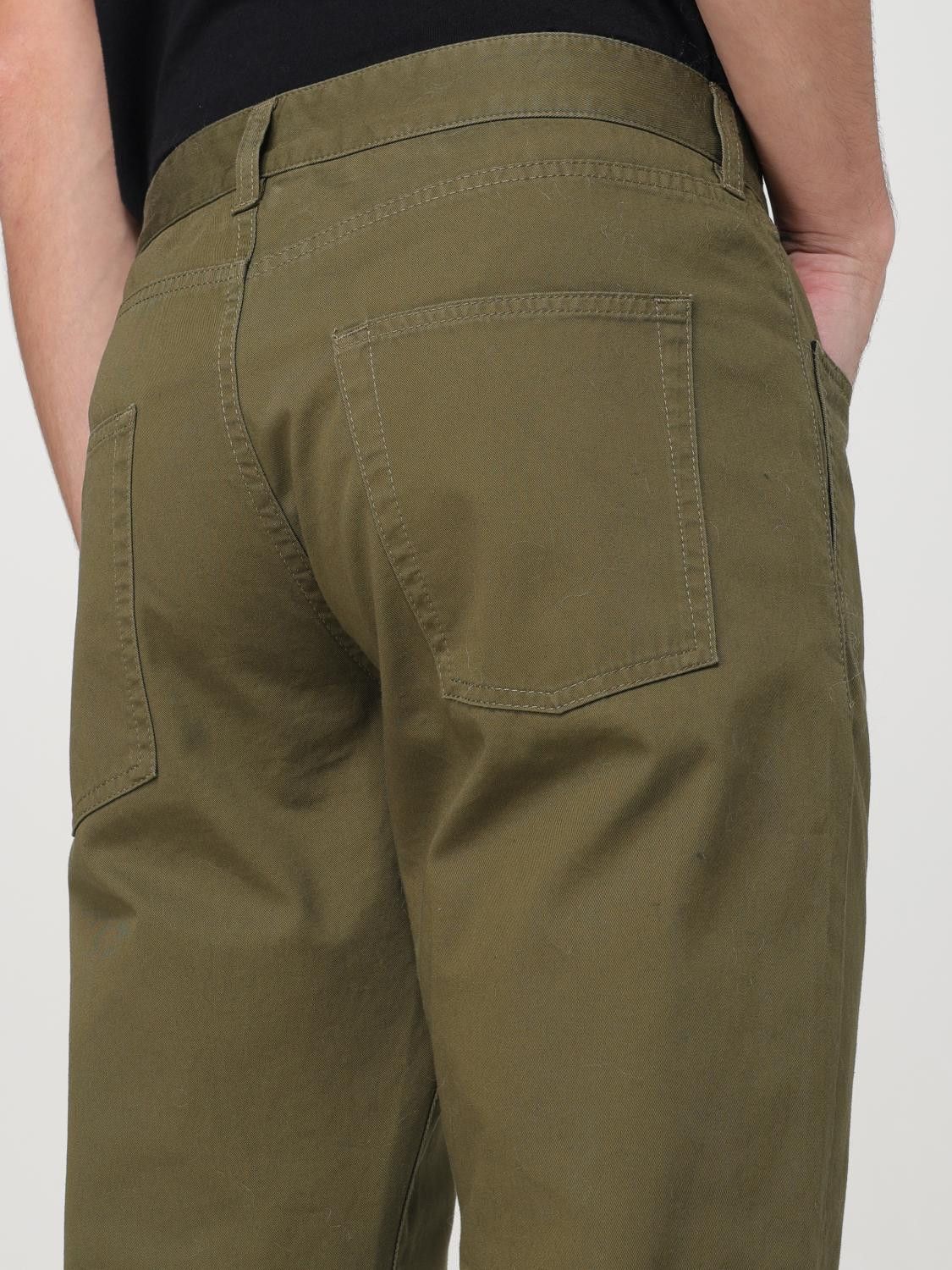Saint Laurent Paris o1s22i1n0425 Slim Fit Cotton Trouser in Khaki Size US 32 / EU 48 - 5 Thumbnail