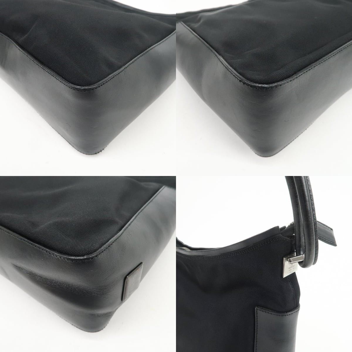 Gucci Gucci Nylon Leather Shoulder Bag Black Size ONE SIZE - 5 Thumbnail