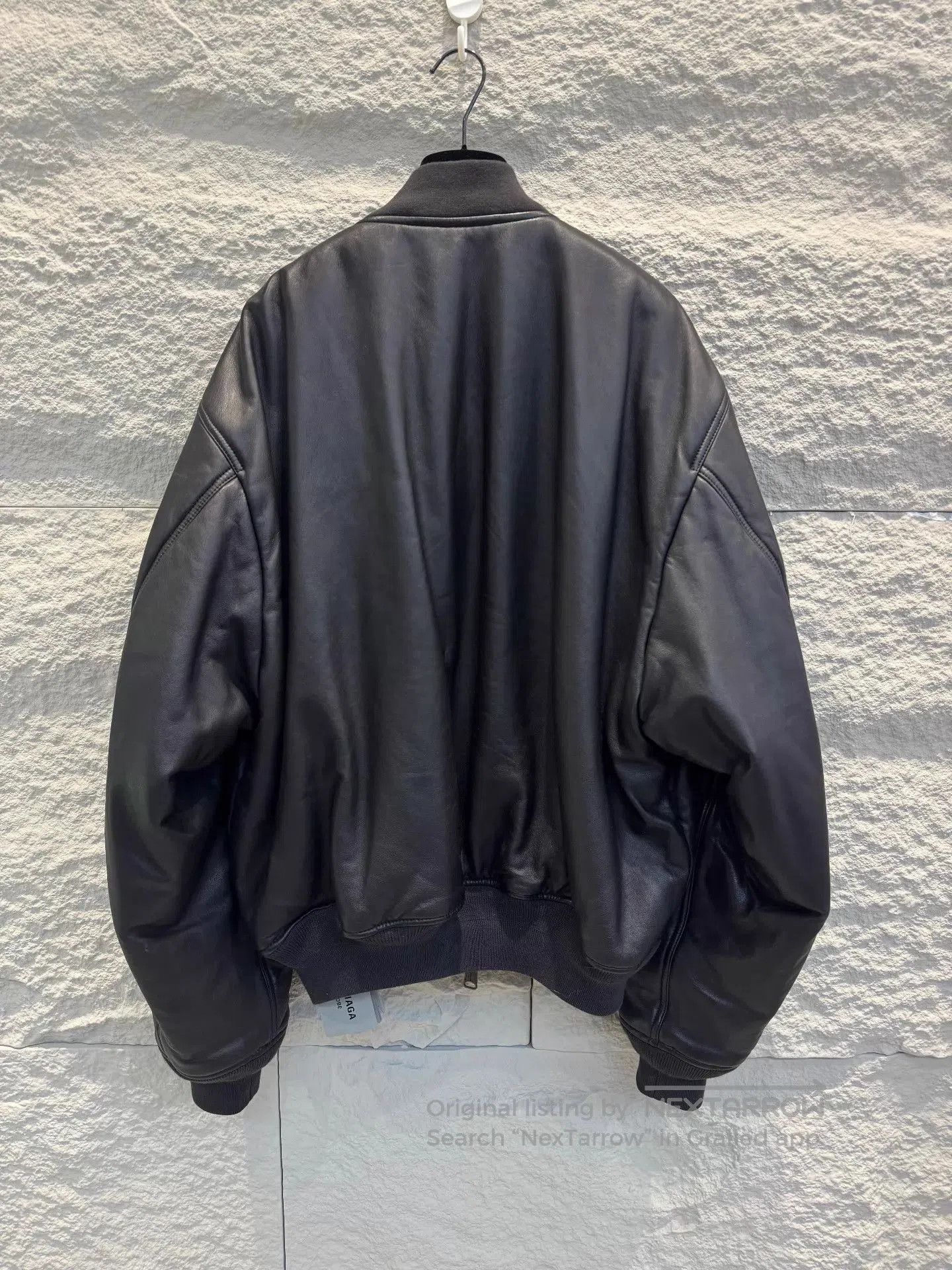 Balenciaga Black Leather Bomber Jacket. Size US XS / EU 42 / 0 - 2 Thumbnail