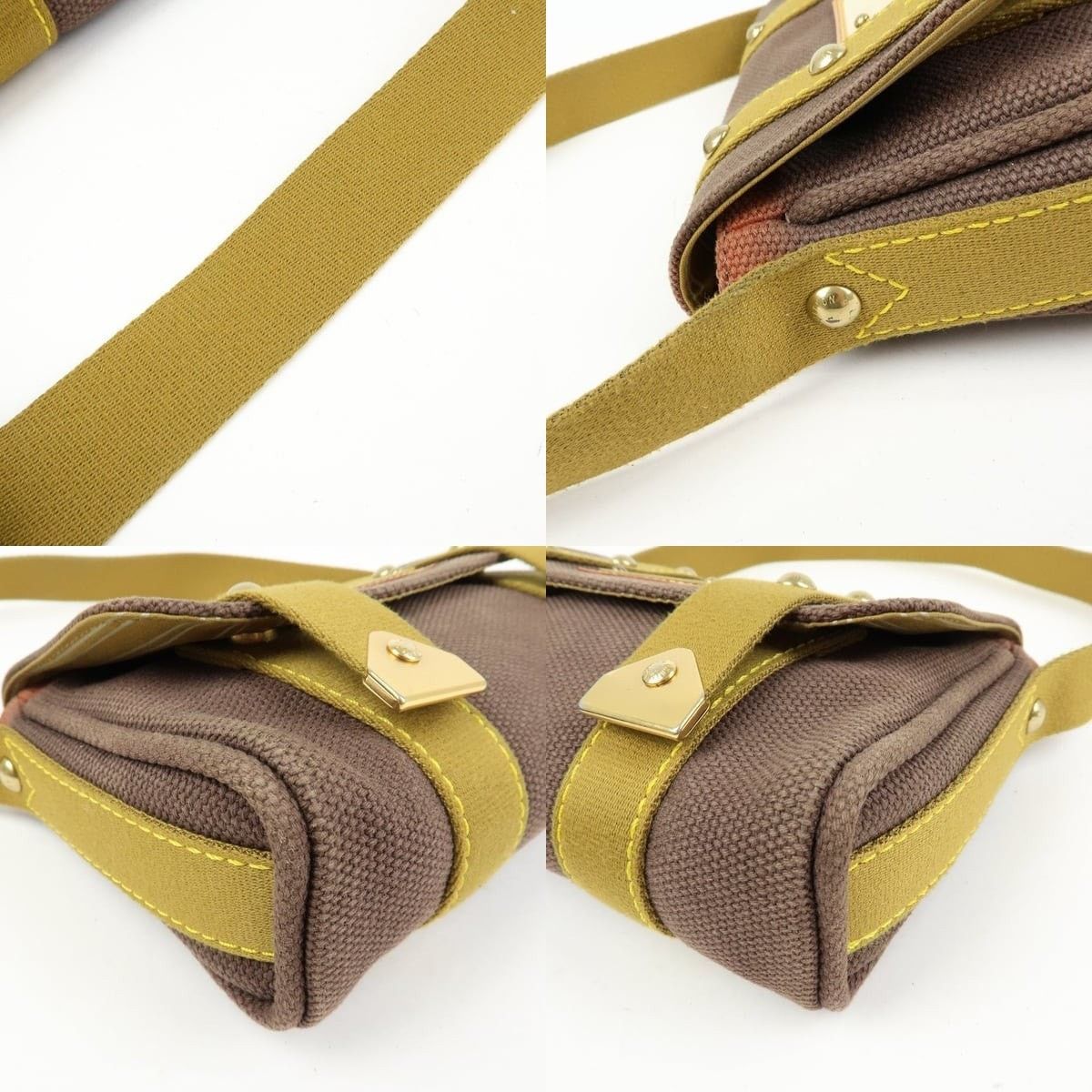 Louis Vuitton Louis Vuitton Antigua Besace PM Canvas Shoulder Bag Brown Size ONE SIZE - 4 Thumbnail