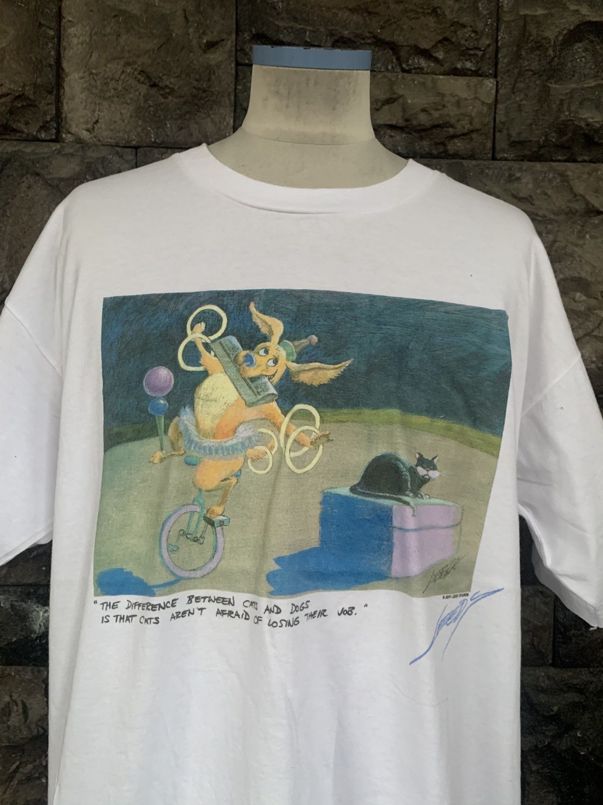 Vintage Vintage 90s Jeff Leedy Studios Graphics Art T shirt Size US XL / EU 56 / 4 - 2 Thumbnail