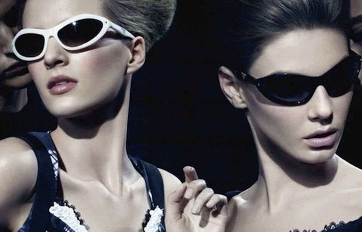 Prada Prada Runway White Irregular Sunglasses Size ONE SIZE - 7 Thumbnail