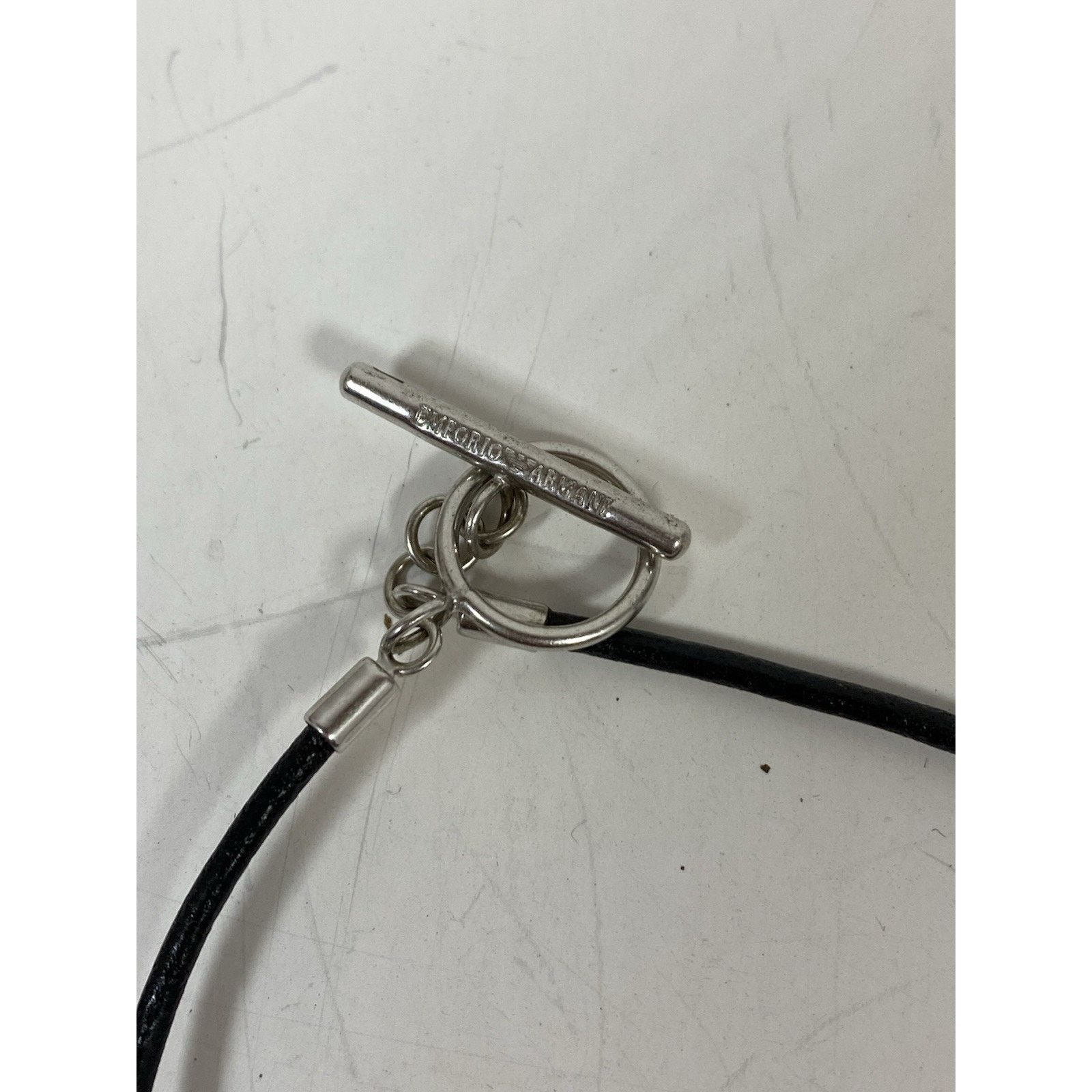 Emporio Armani Emporio Armani Pendant Necklace on a Black Cord Size ONE SIZE - 5 Thumbnail