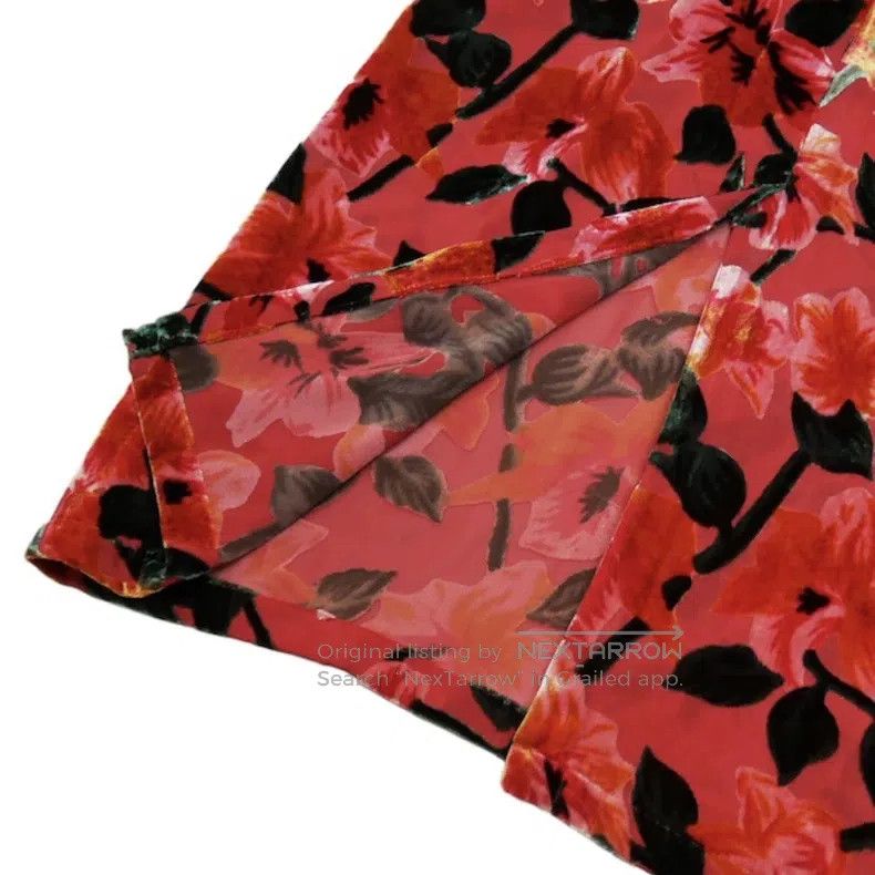 Yohji Yamamoto yohji yamamoto size XS Floral Velvet Skirt Size 23" - 5 Thumbnail
