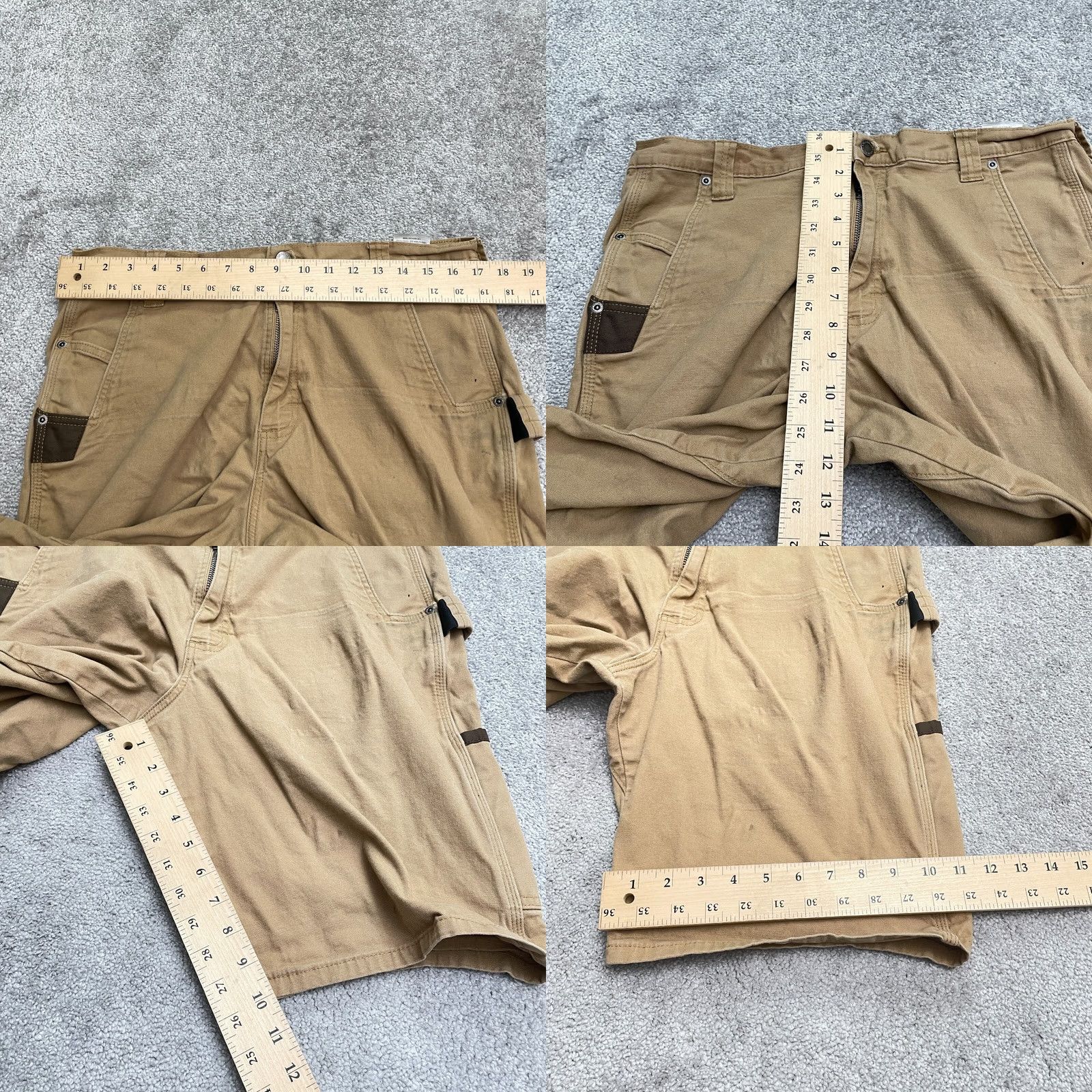 Wrangler Wrangler Workwear Bermuda Shorts Mens 34 Brown Flat Front Canvas Cotton Casual Relaxed Modern Size US 34 / EU 50 - 9 Thumbnail